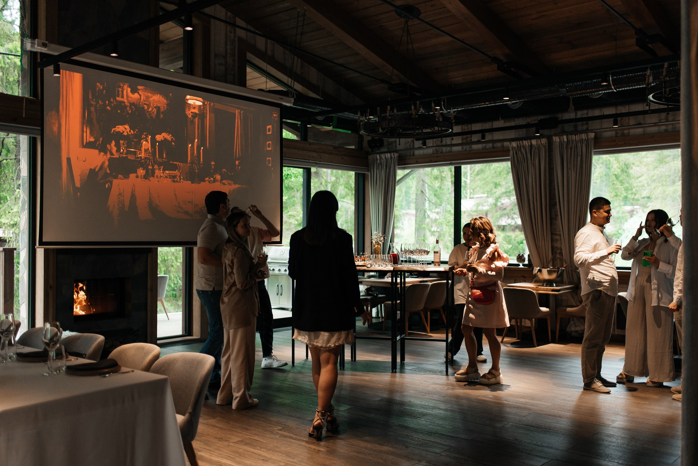 свадебный ужин в ресторане Чаща в Охта парке