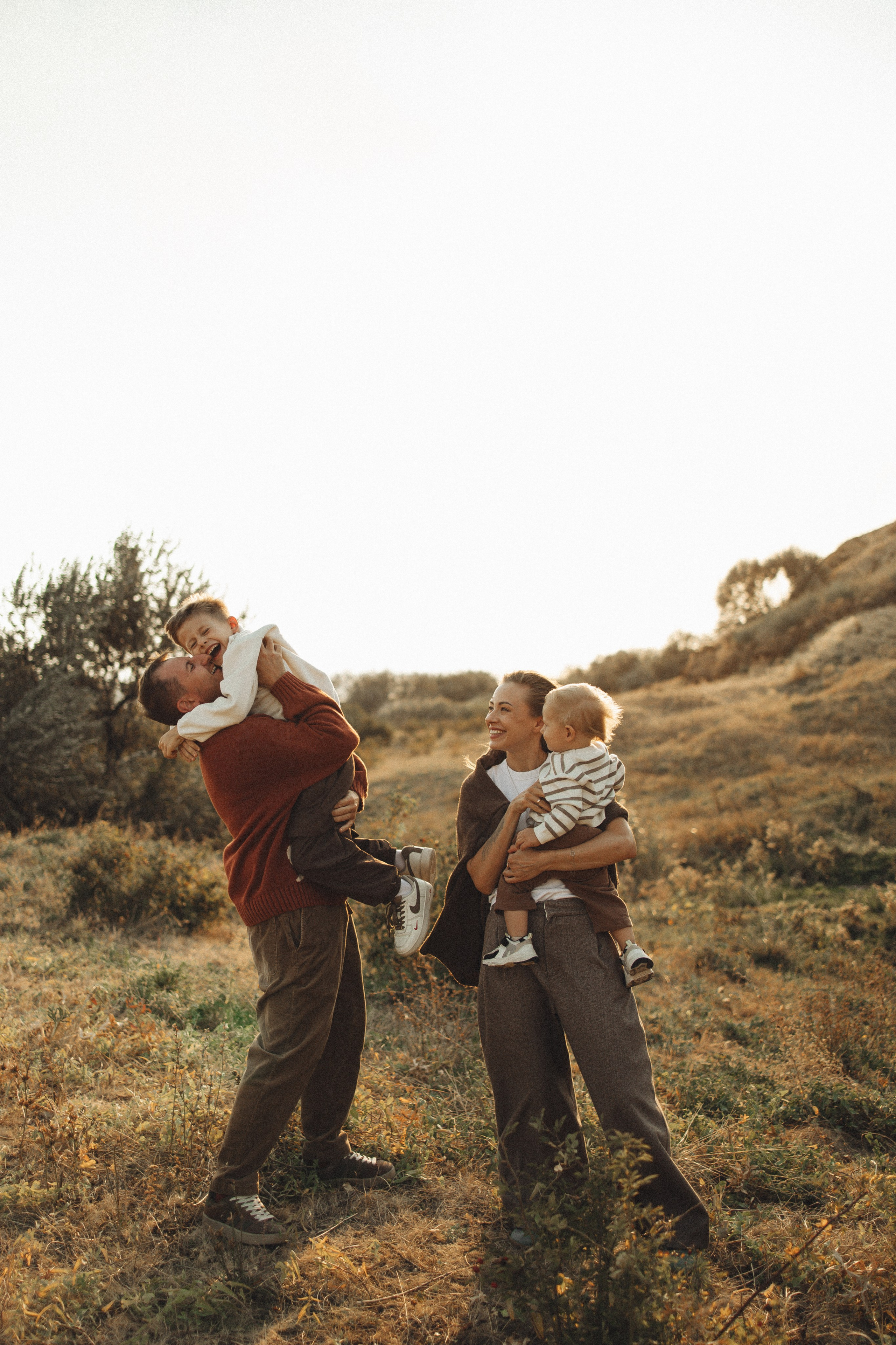 Семейная история, закат в Мержаново. Семейный и детский фотограф, таганрог, ростов-на-дону