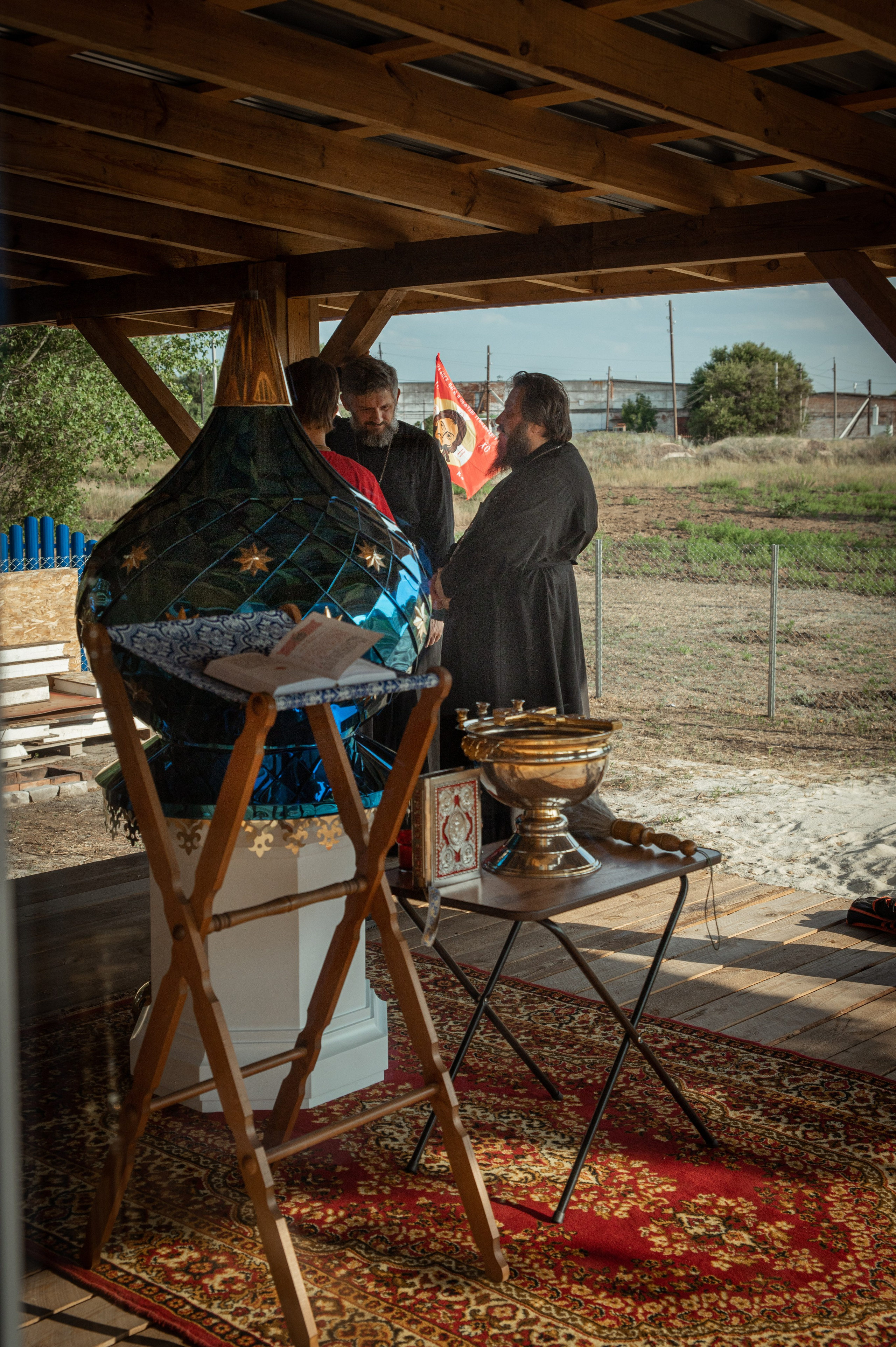 Освещение купола в храме Казанской иконы Божьей Матери х. Закутский. Церковный, семейный и репортажный фотограф Волгоград, Волжский