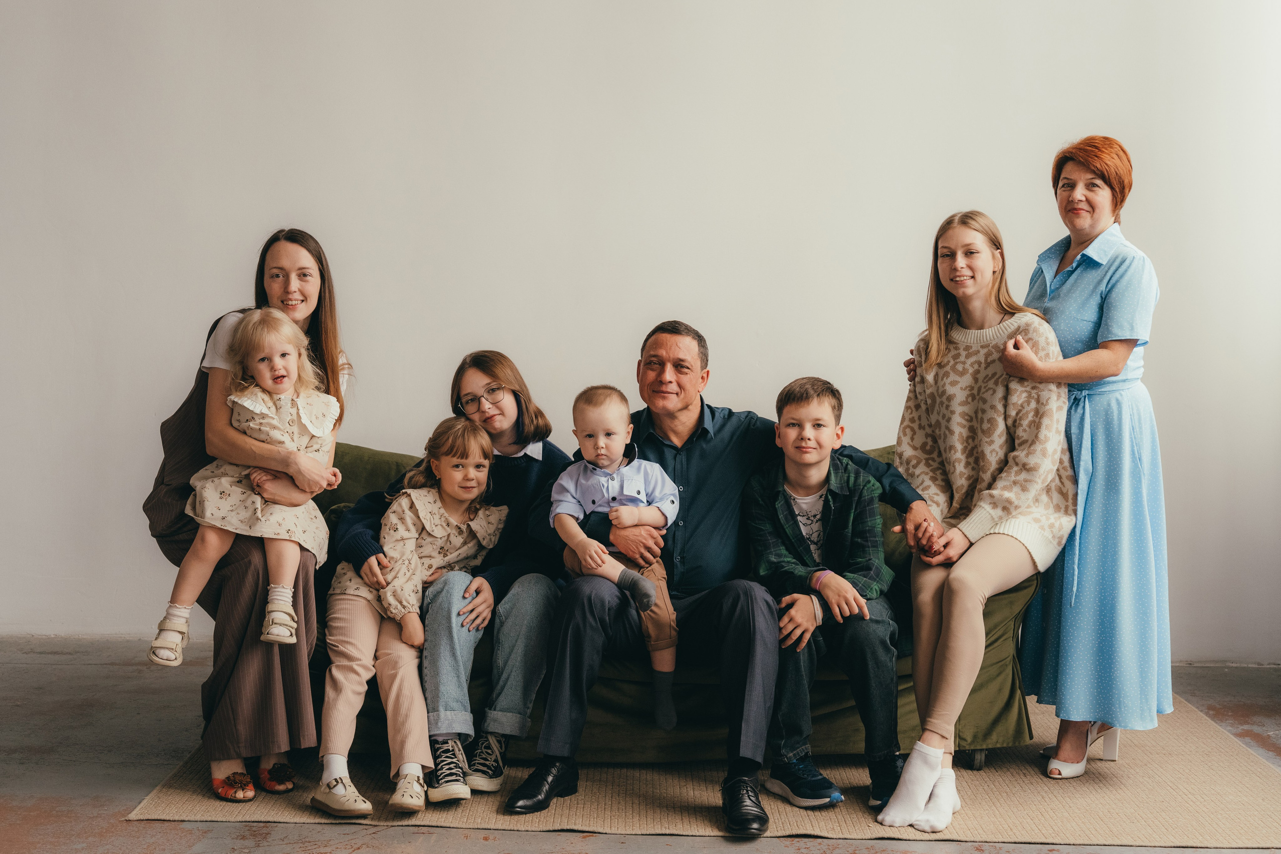 Большая семья. Семейный фотограф • Домашние съемки в Нижнем Новгороде