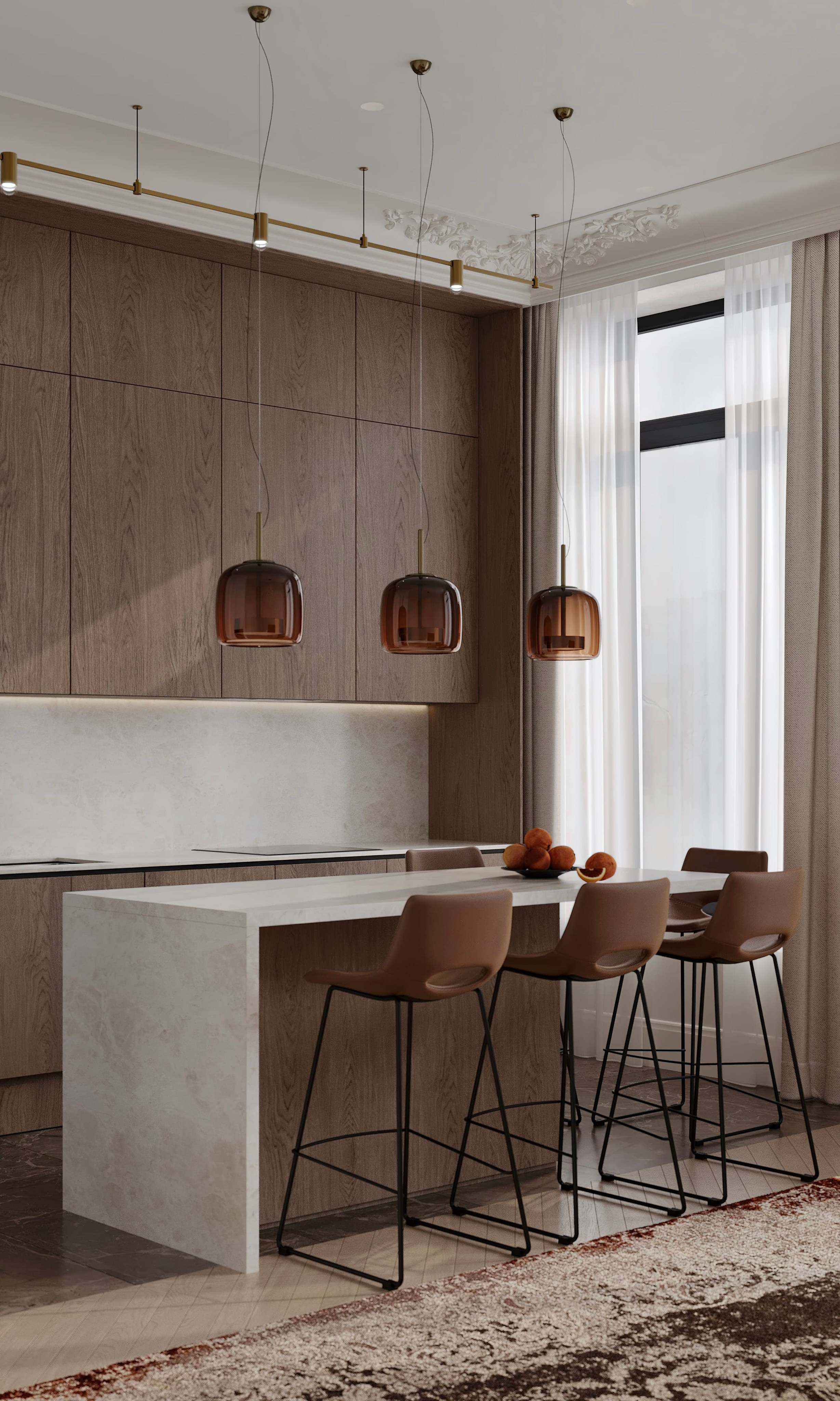 Нагатино Айленд 85 м². 3D Визуализация интерьера