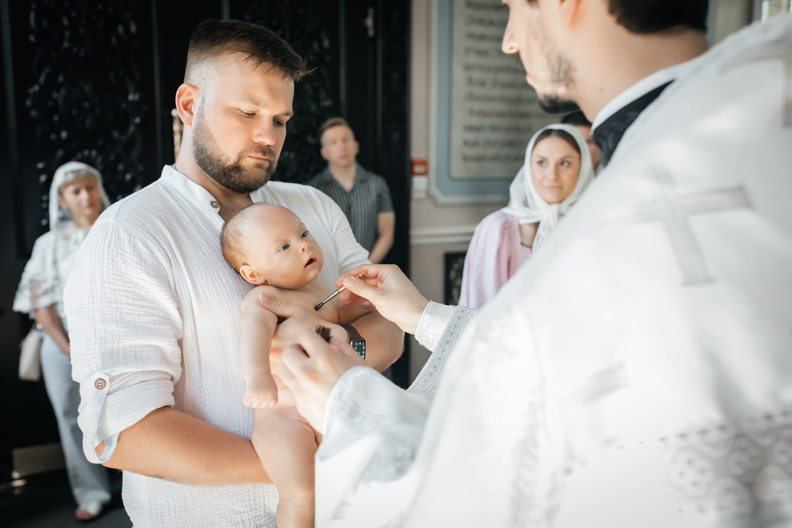 Крещение Савелия в Храме Ксении Петербургской Горки Ленинские. Фотограф на крещение и венчание Москва  Надежда Баланина