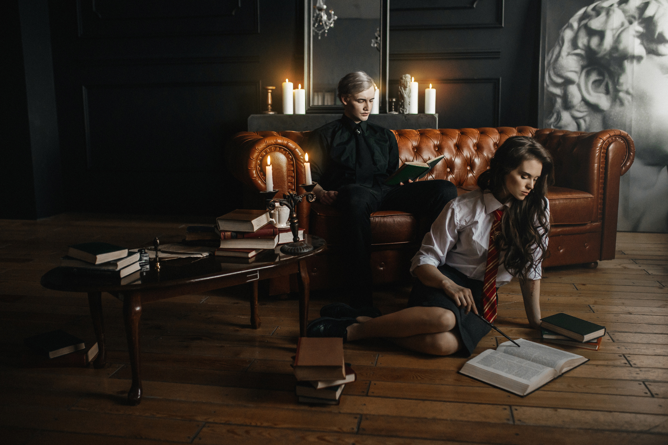 «Драмиона» гостинная факультета Слизерин. Гарри Поттер. Свадебный и портретный фотограф Алина Иванова. Екатеринбург-Москва