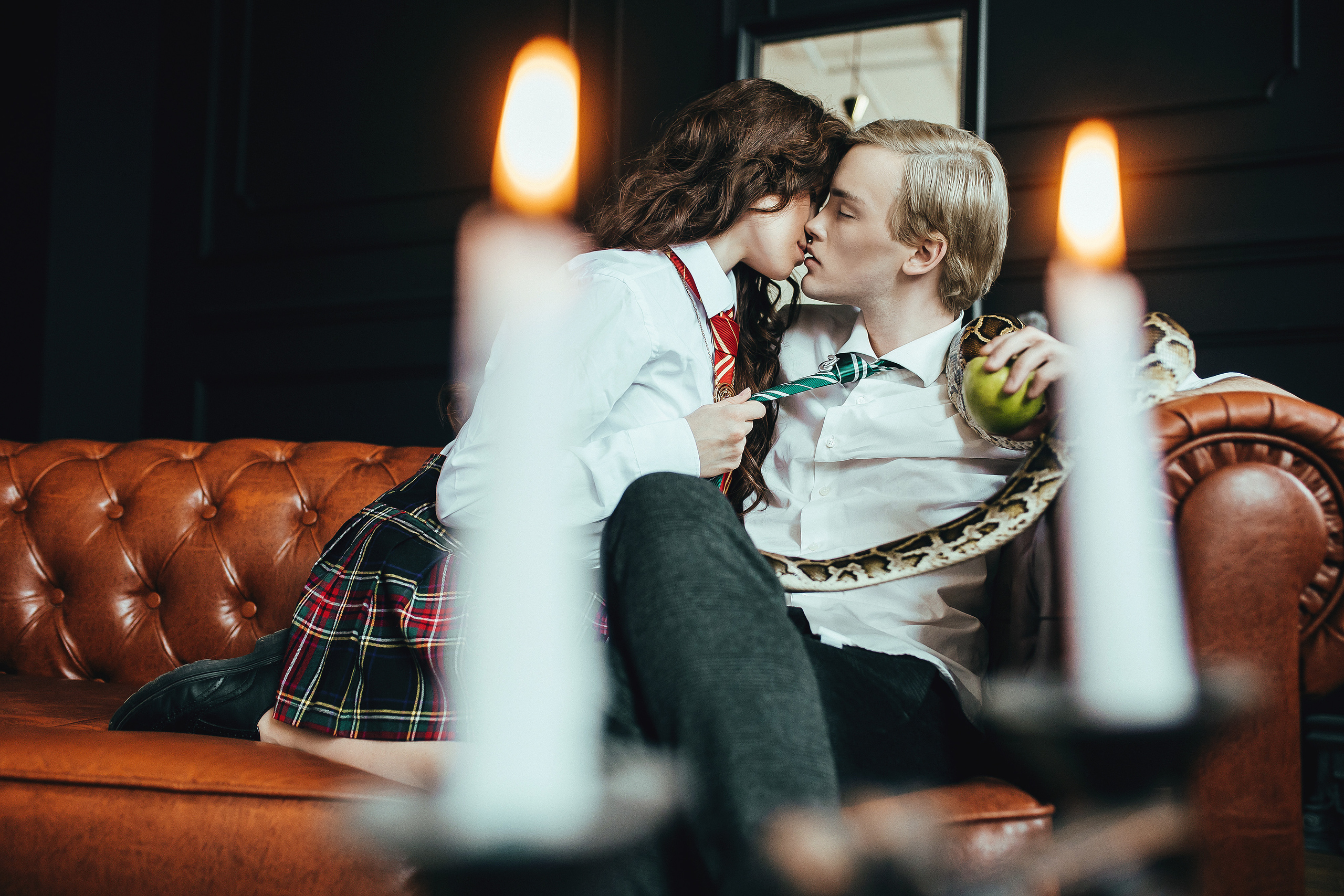 «Драмиона» гостинная факультета Слизерин. Гарри Поттер. Свадебный и портретный фотограф Алина Иванова. Екатеринбург-Москва