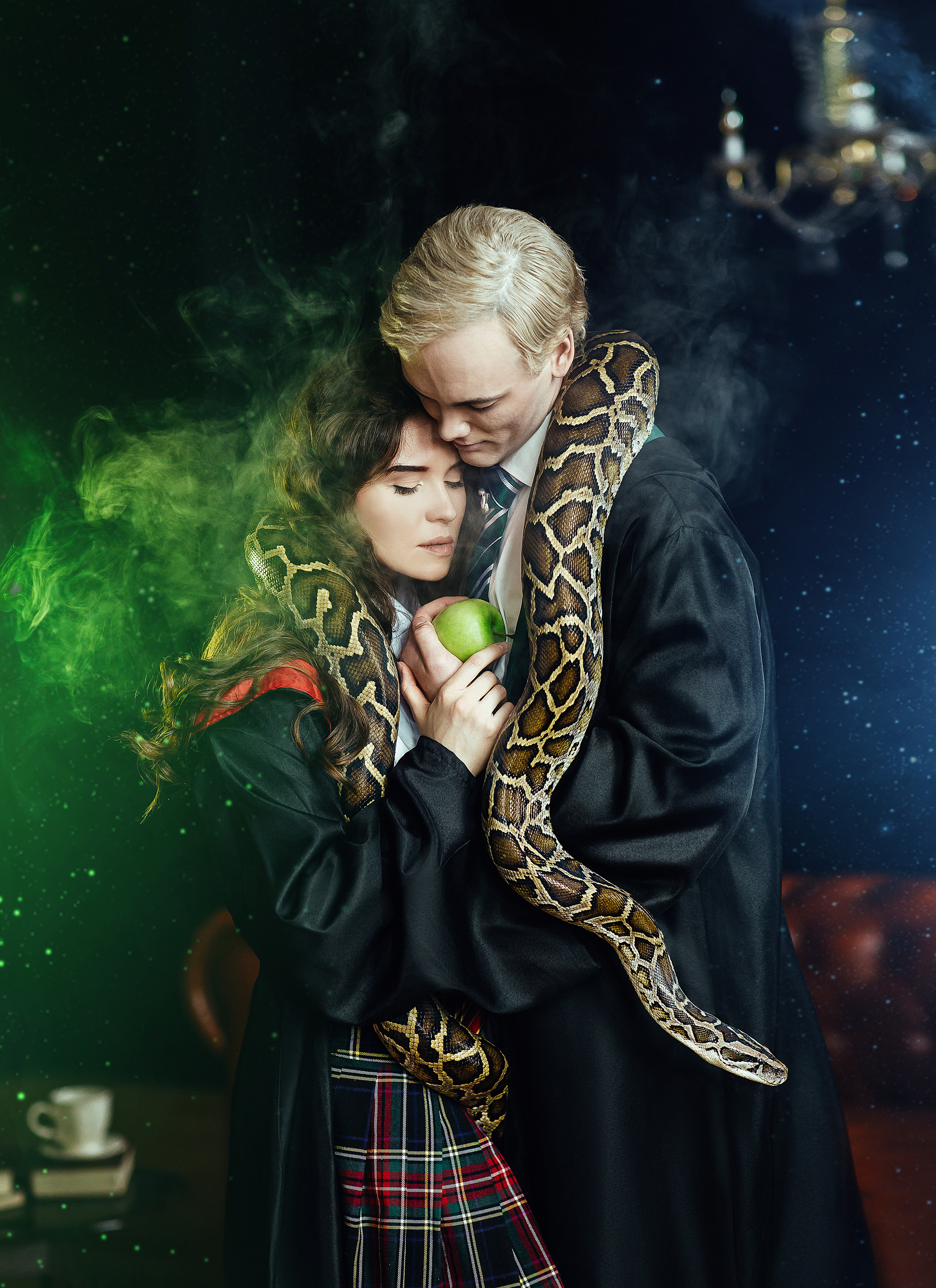 «Драмиона» гостинная факультета Слизерин. Гарри Поттер. Свадебный и портретный фотограф Алина Иванова. Екатеринбург-Москва