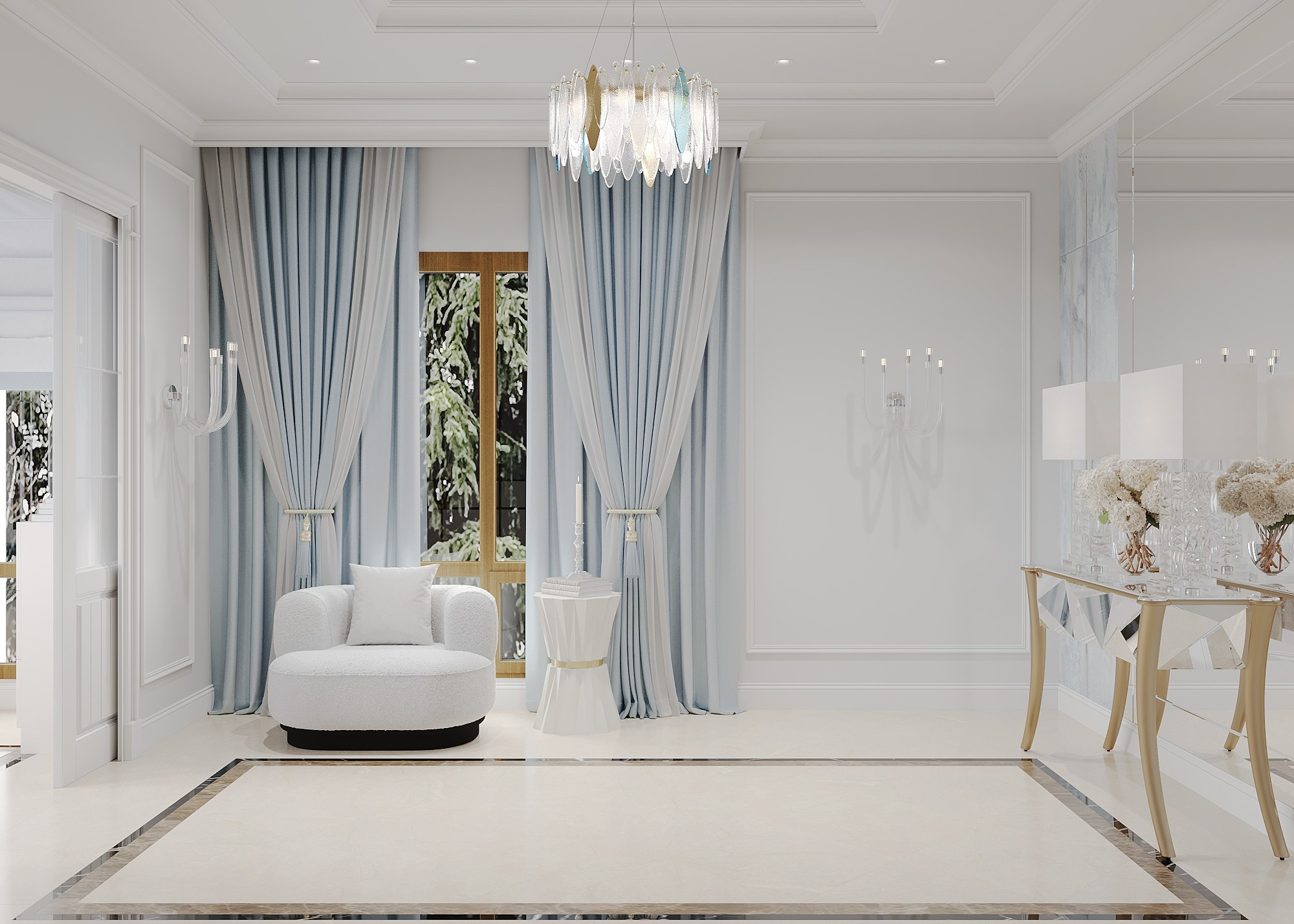 CASA A NIKOLINO - 3, MOSCA. Irina Balykina — Interior 3D Visualisation