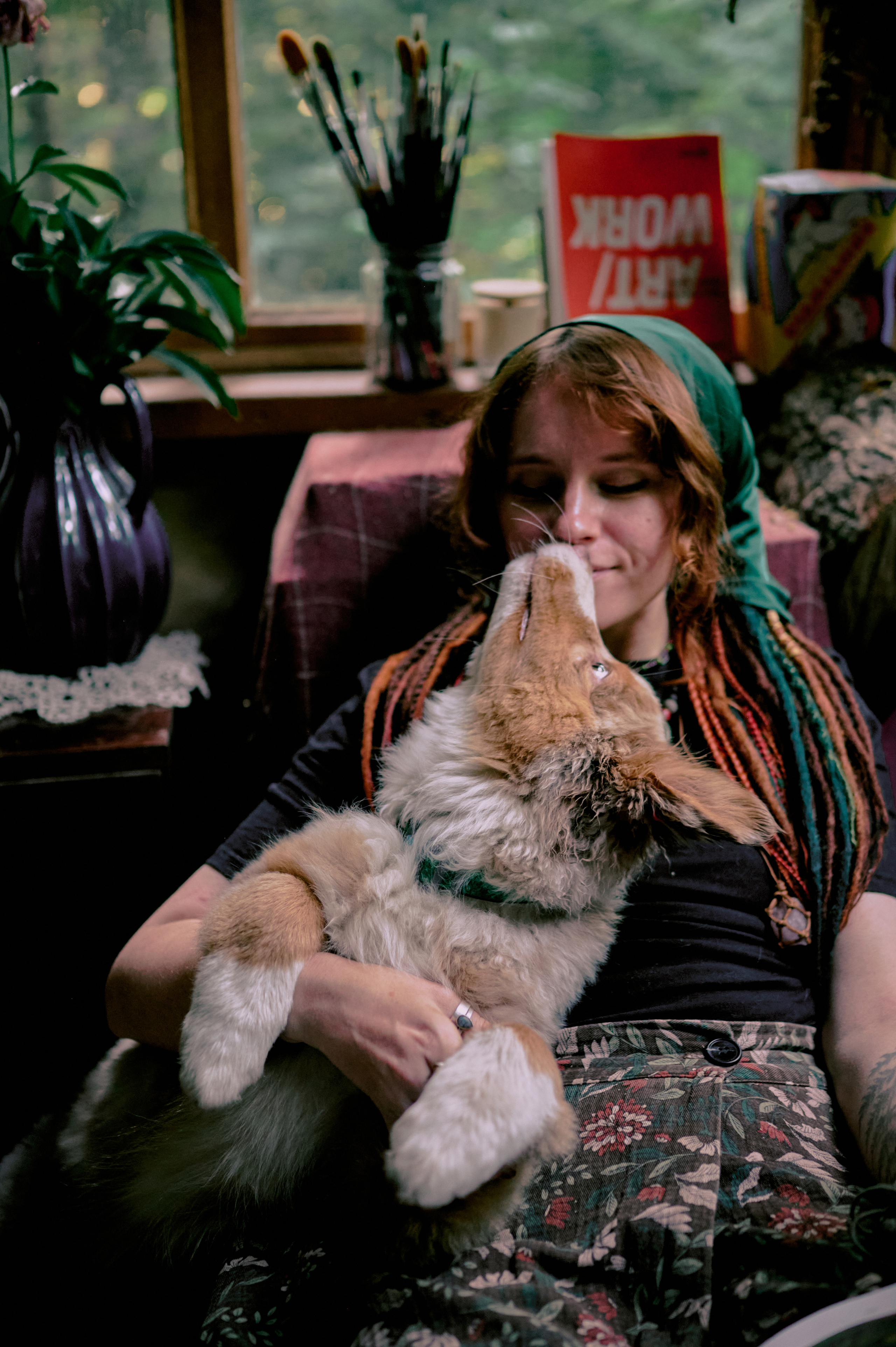 Настасья. В мастерской художника. Фотограф анималист в Казани Алина Сулейманова. Фотограф животных