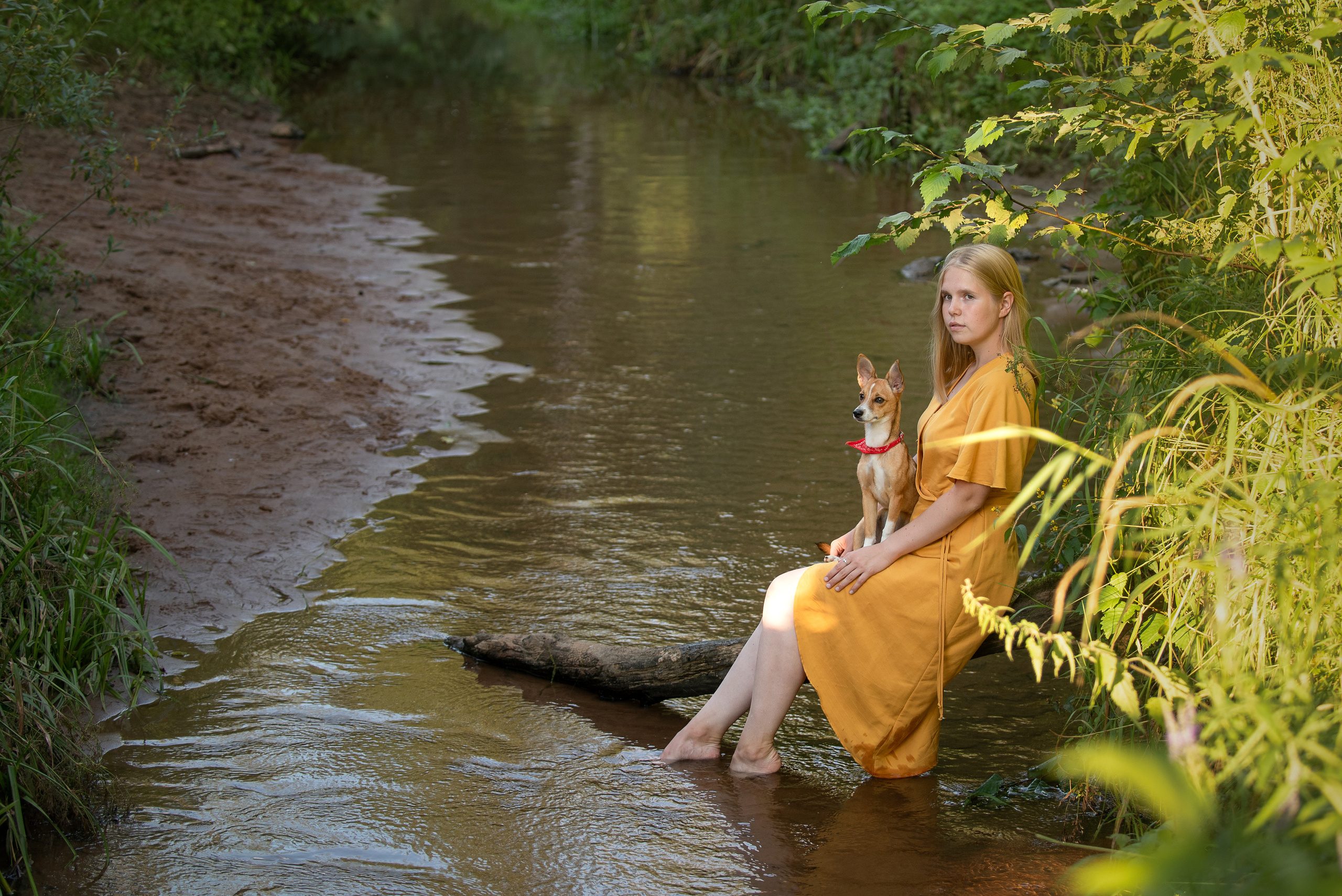 Настя. У ручья. Фотограф анималист в Казани Алина Сулейманова. Фотограф животных