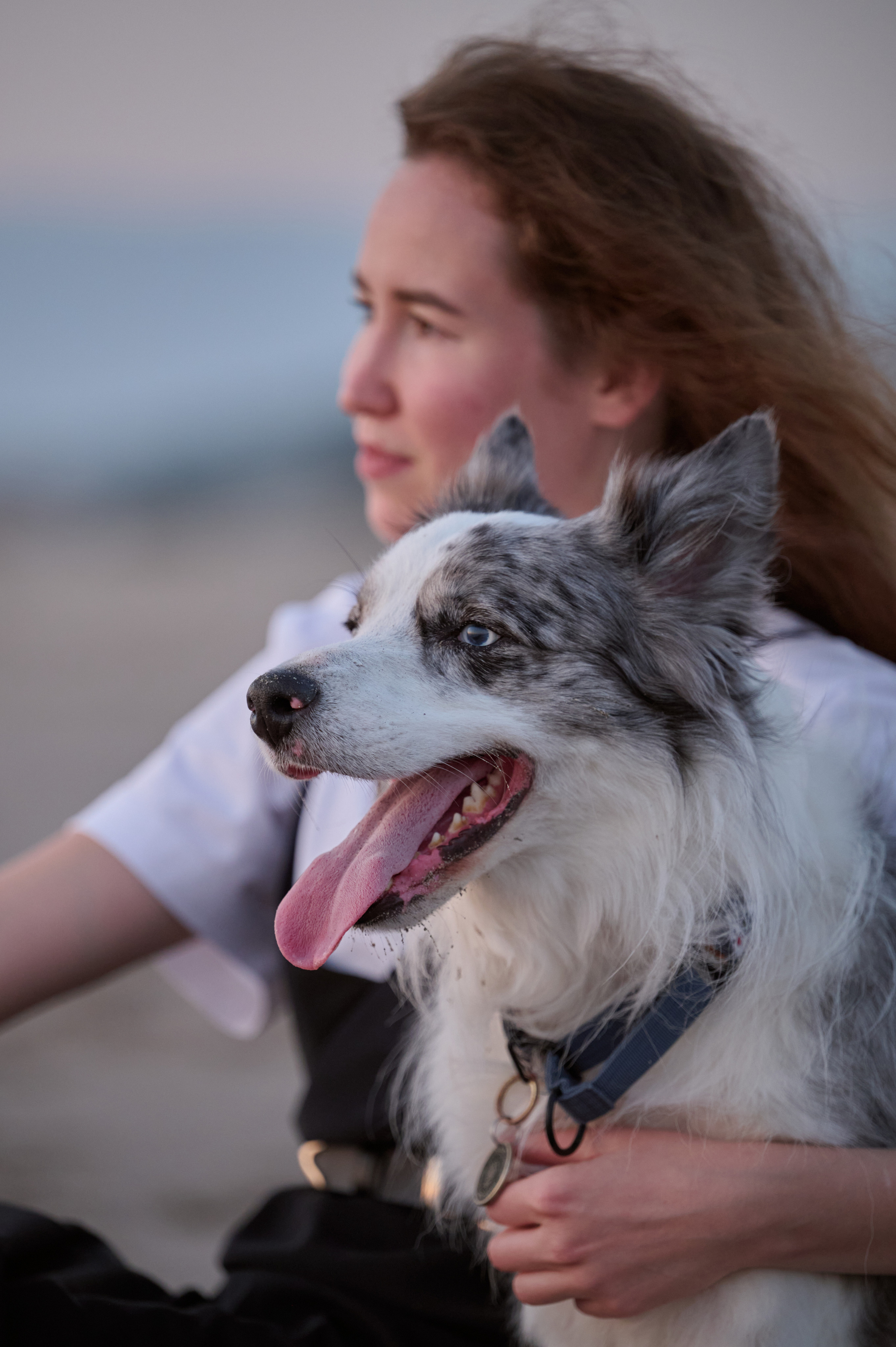 Мария и Декс, на берегу моря. Фотограф анималист в Казани Алина Сулейманова. Фотограф животных
