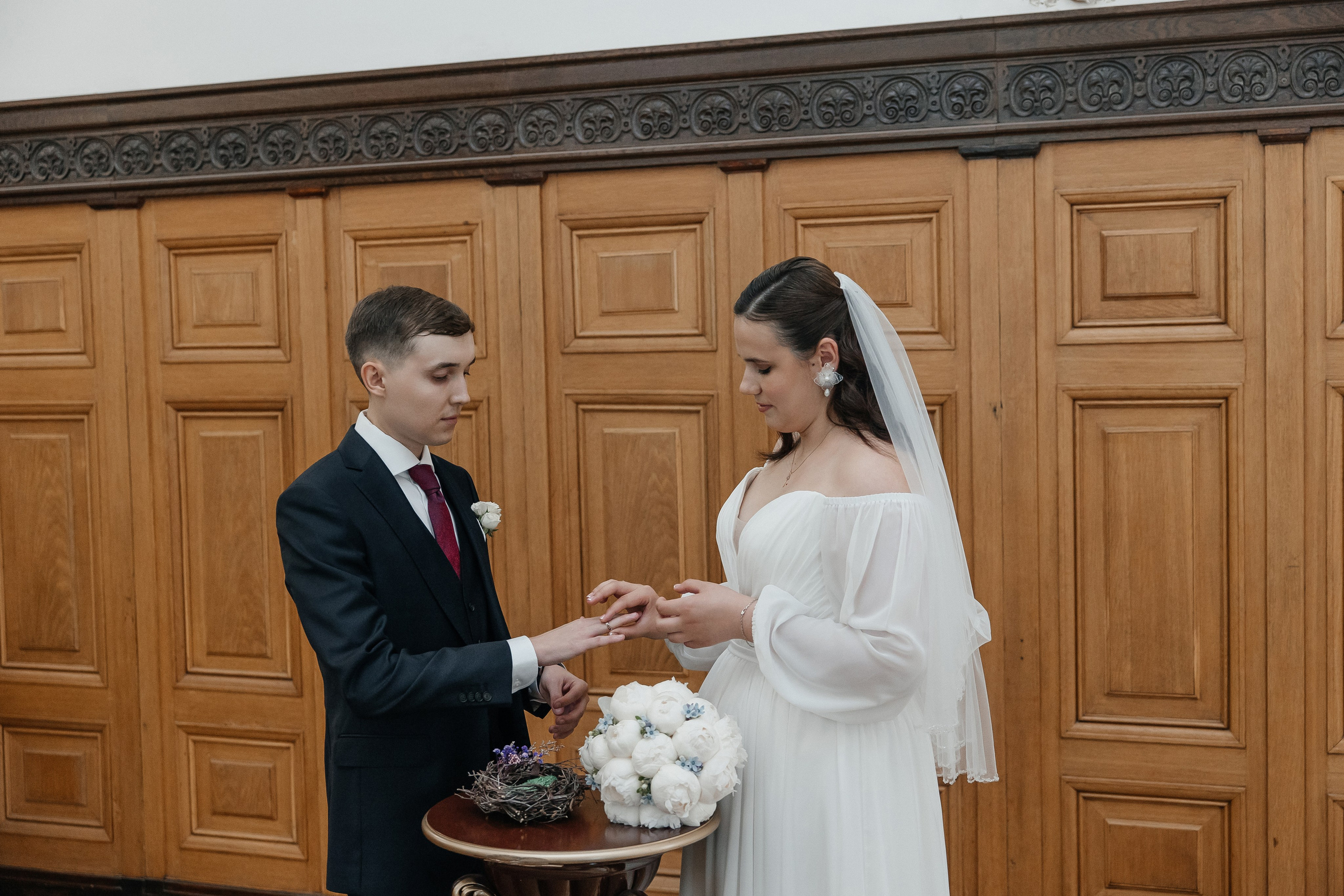 Регистрация брака во Дворце Бракосочетания 1. Свадебный фотограф в Москве Дарья Олендарёва