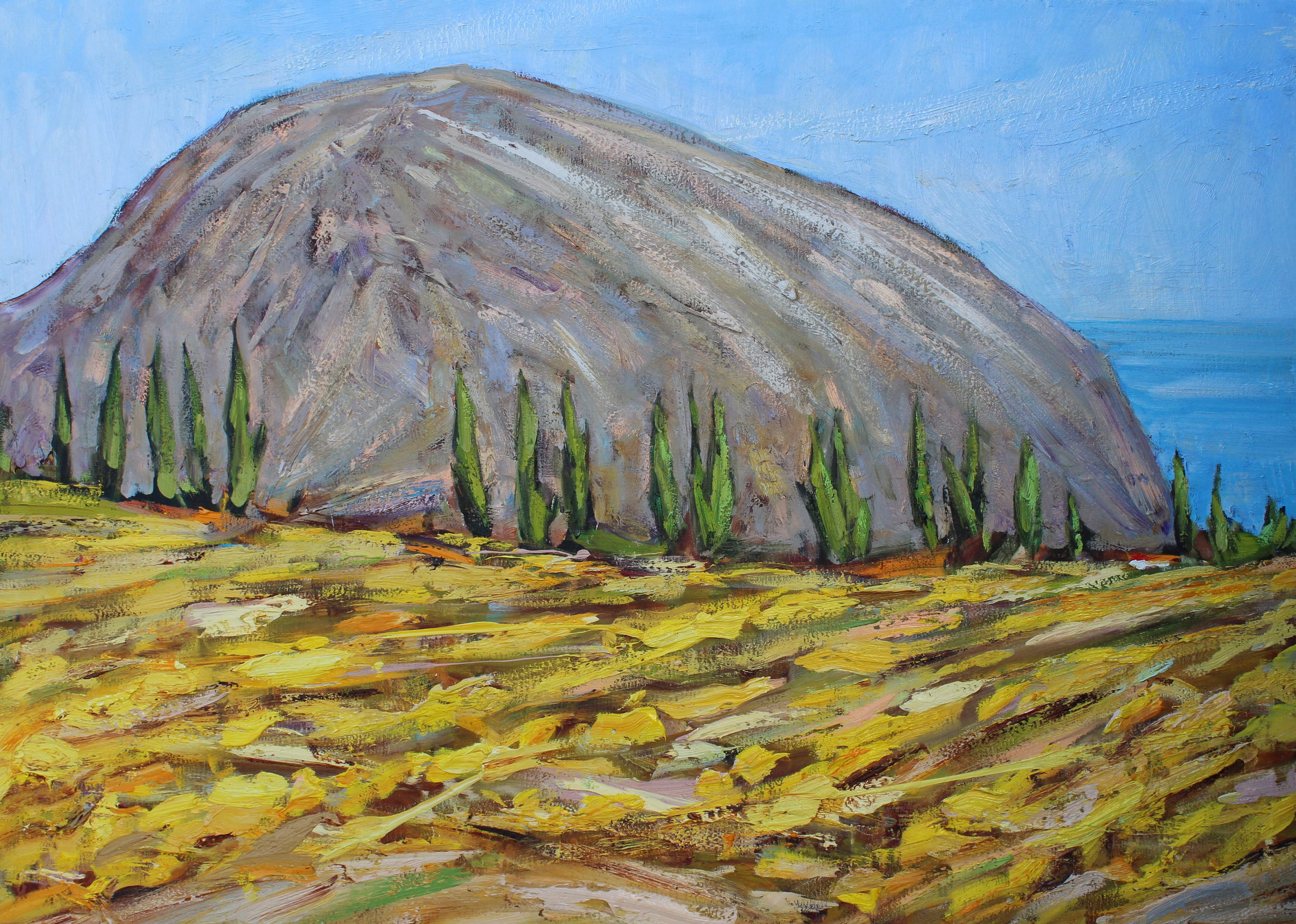 "Виноградники". 2024. Холст, масло. 100х140. Цена: 50000₽