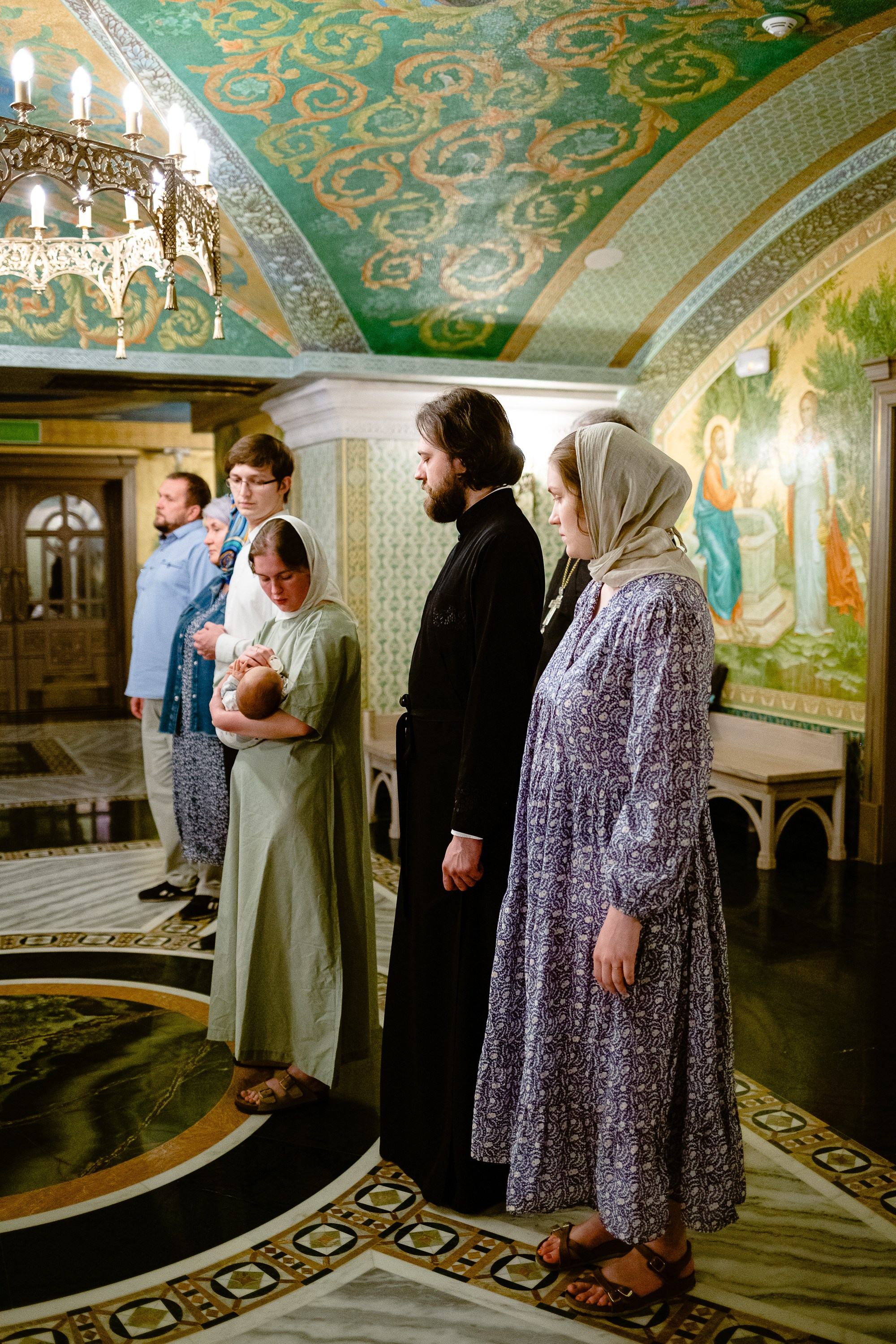 Съемка Крещения в Сретенском монастыре