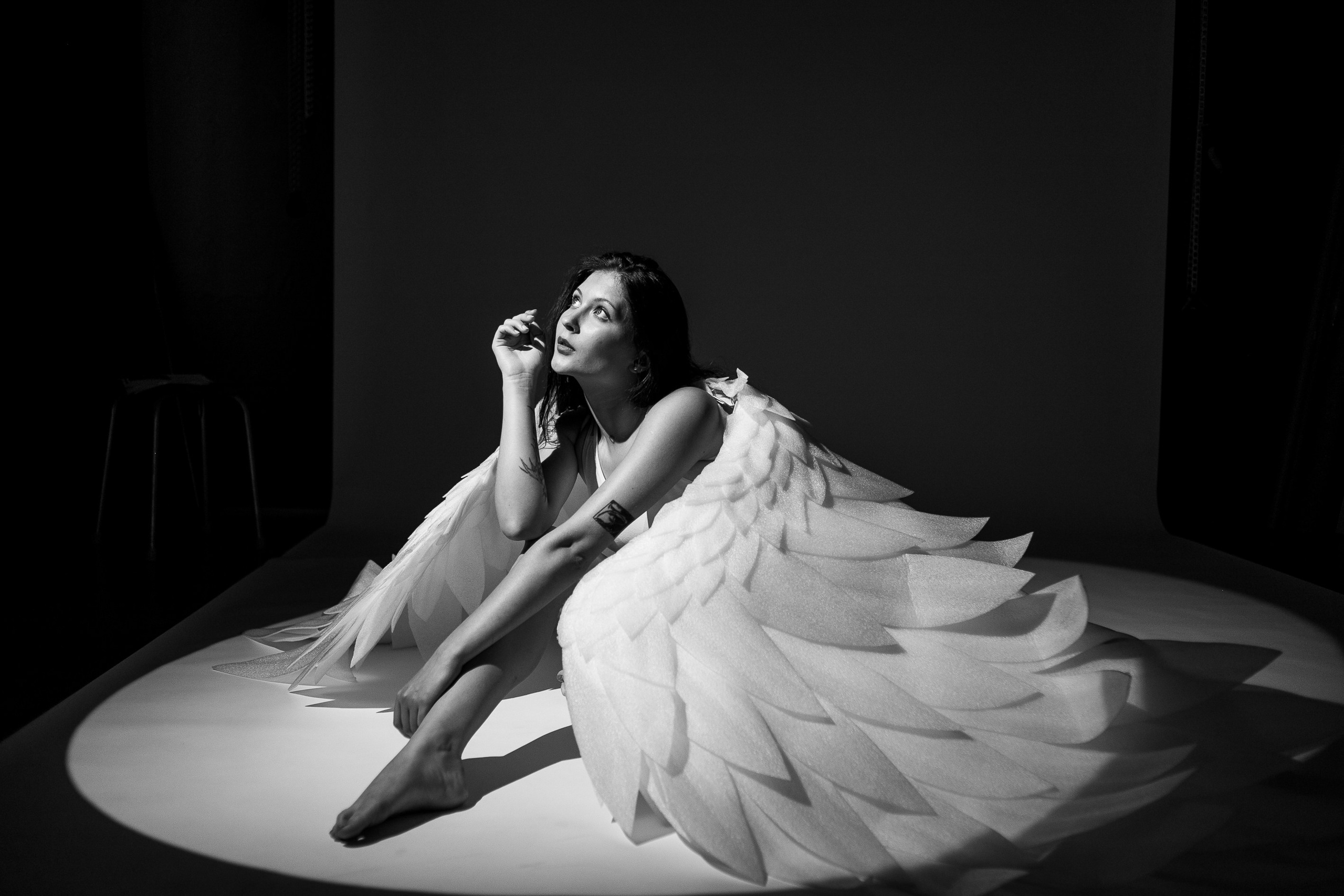 фотосессия в студии в образе ангела