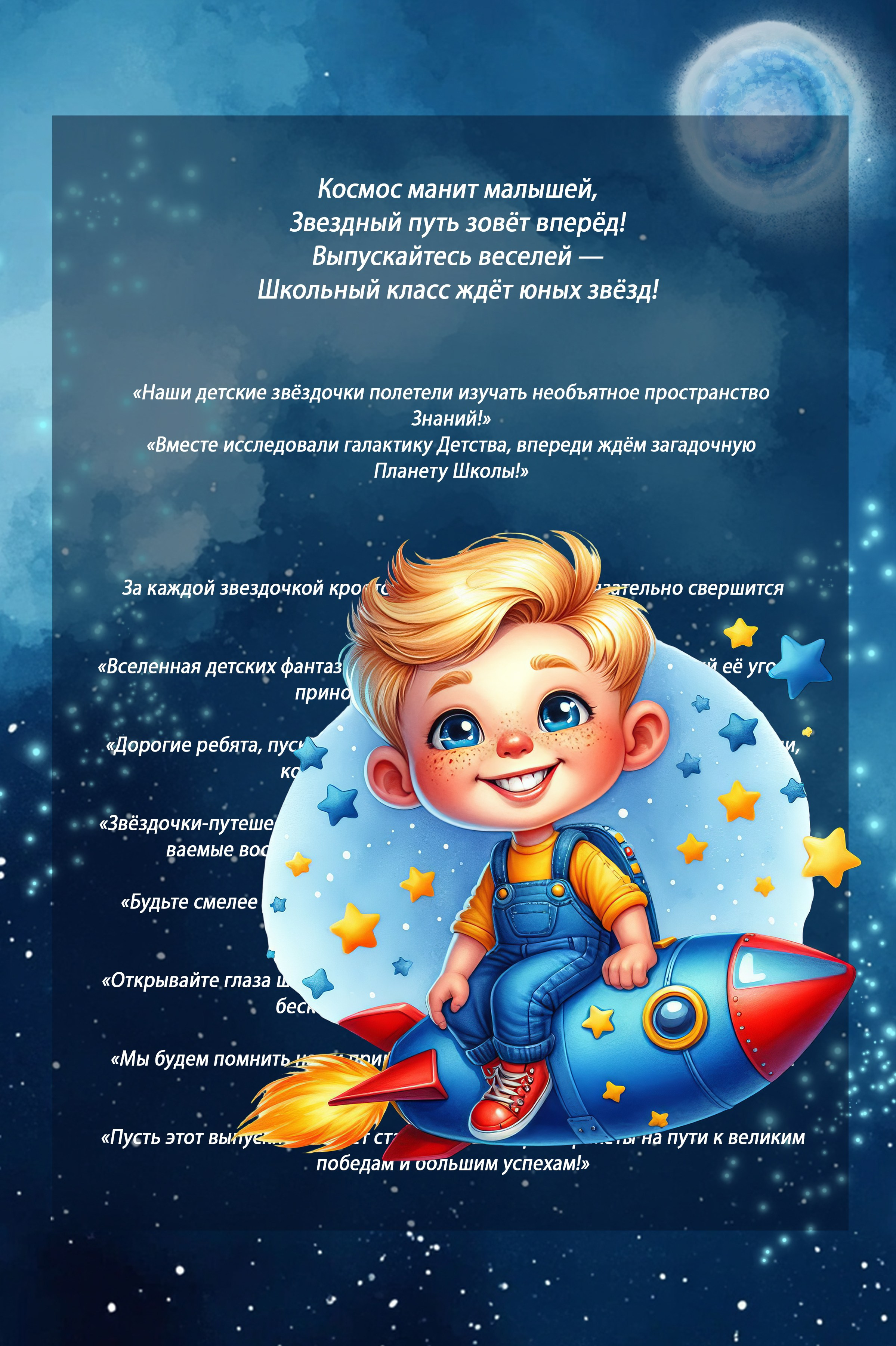 Дизайн «Космос». Шаблоны и дизайны выпускных альбомов и фотокниг