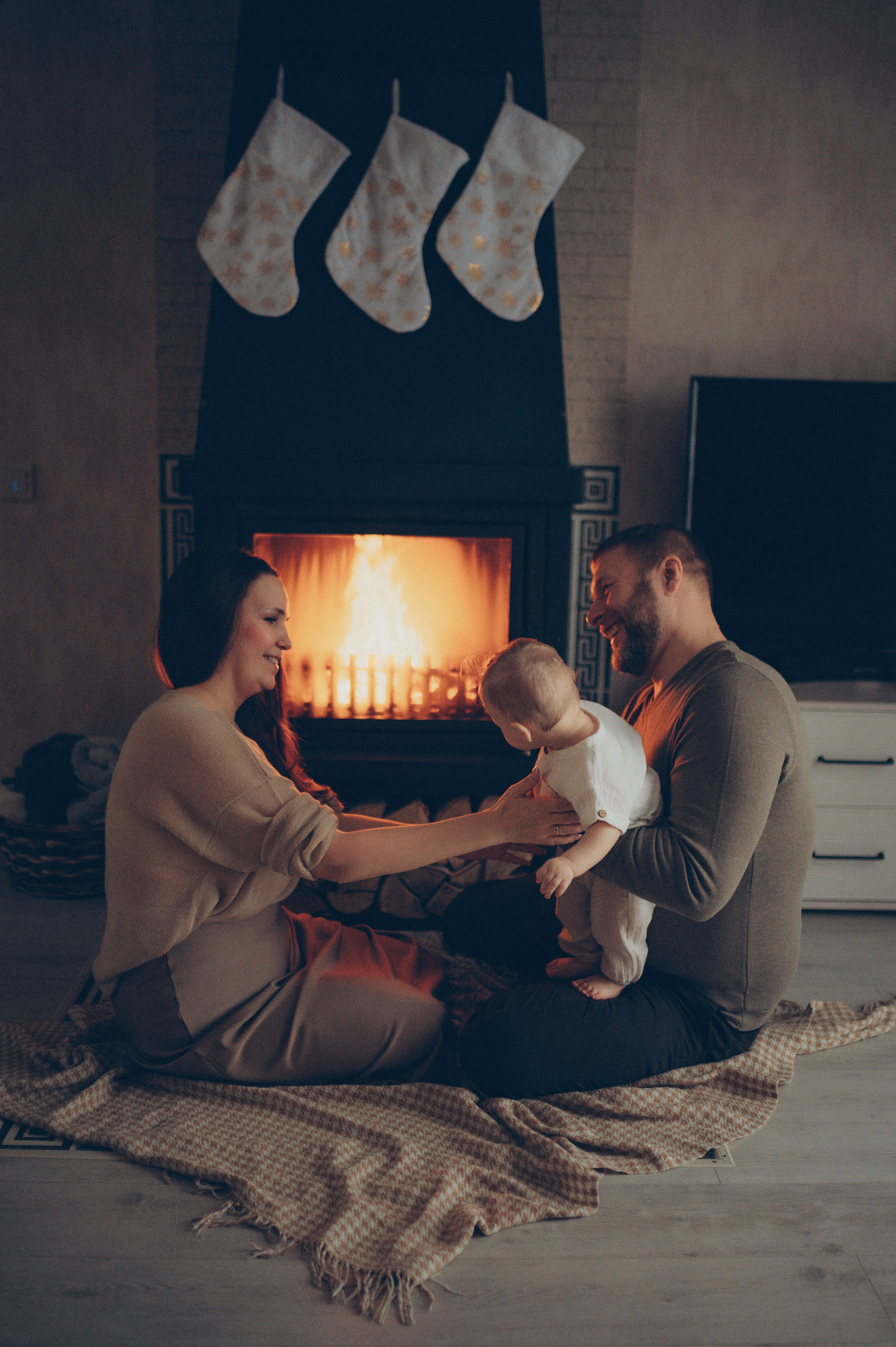 Лева, Жанна и Владимир (новогодняя домашняя). Фотограф, г. Лесной Свердловской области