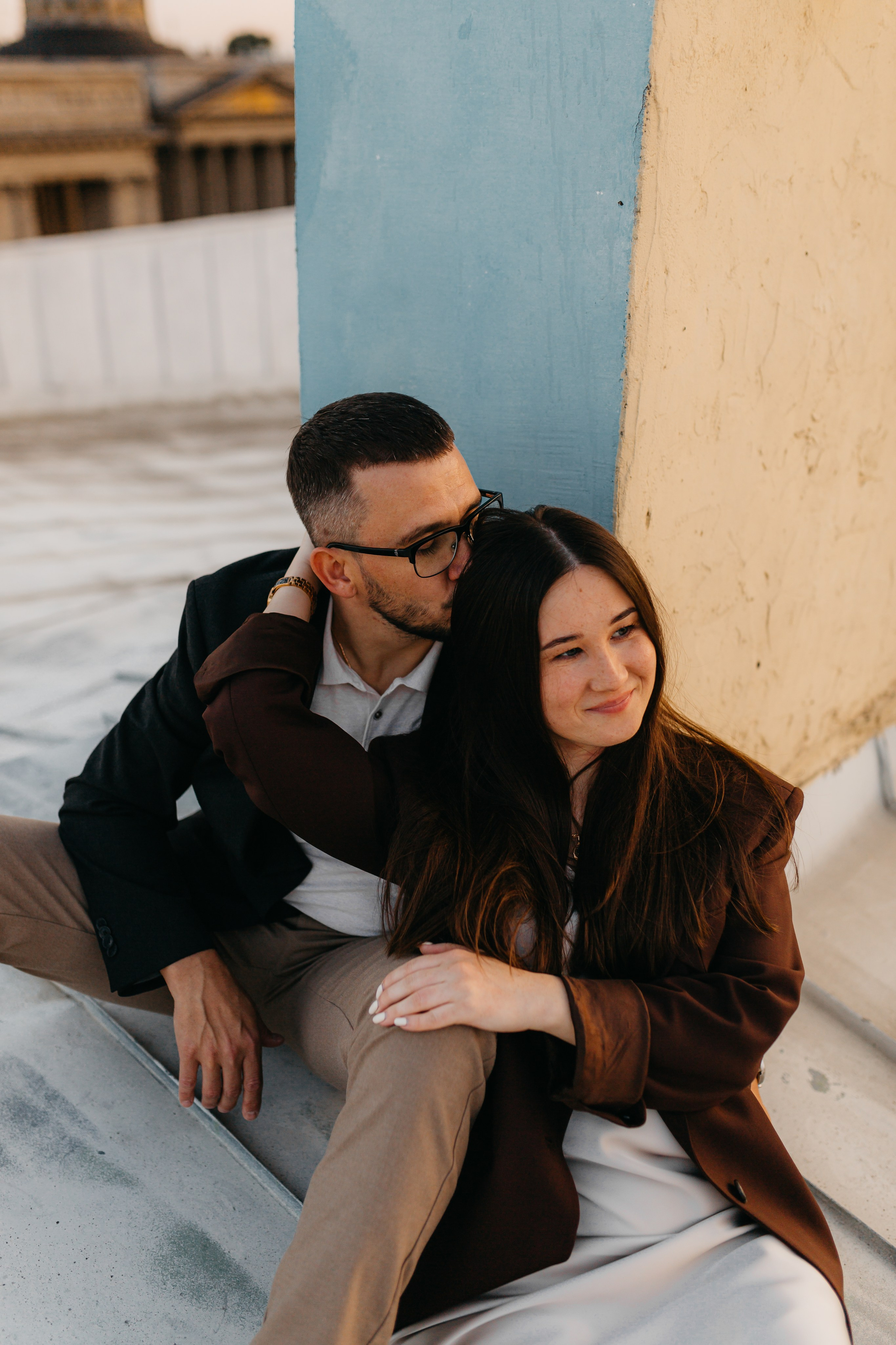 LoveStory на крышах Питера. Фотограф Санкт-Петербург Князева Елизавета