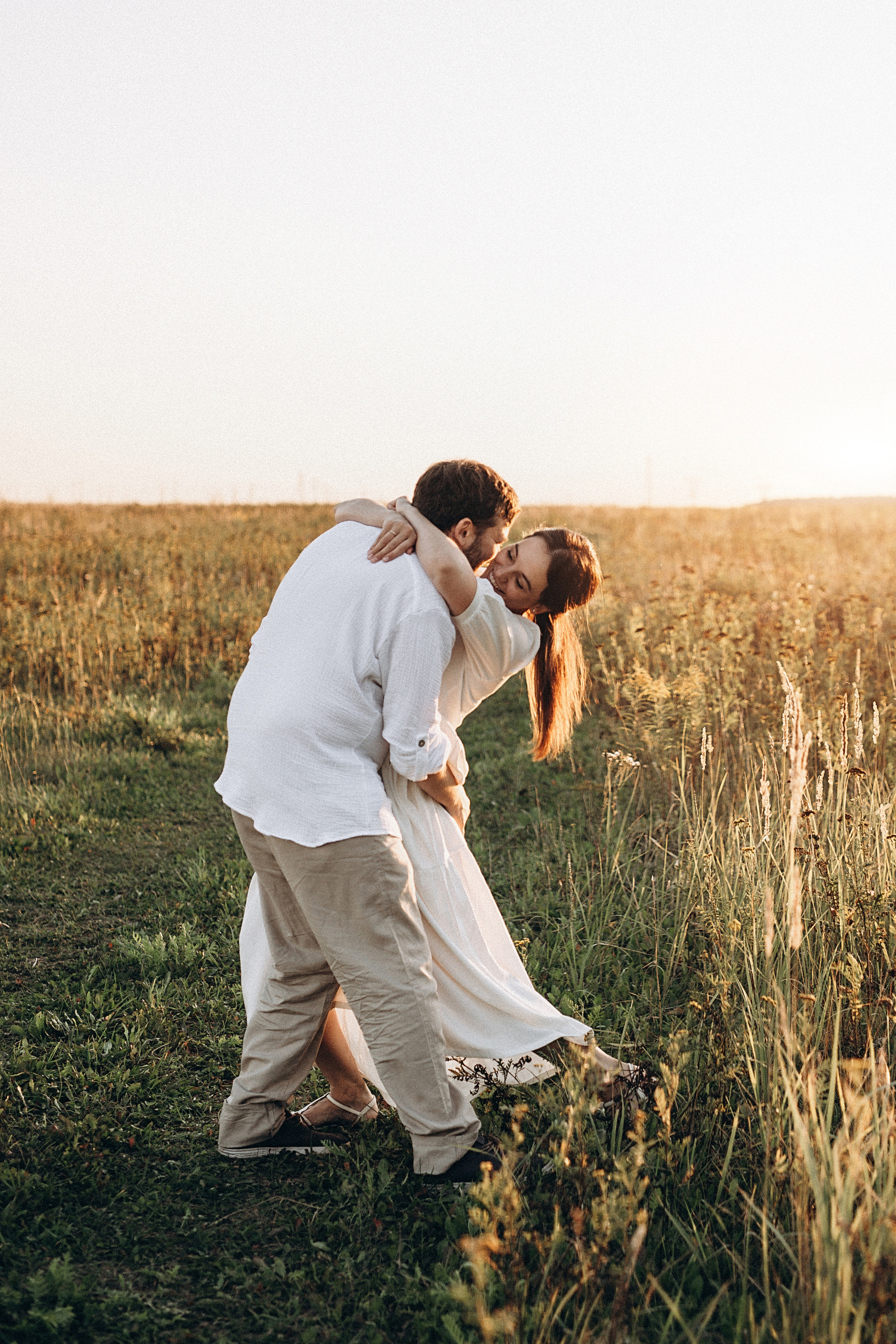 Аня, Сергей, Лера и Ори, фотосессия в поле. Семейный фотограф в Москве Марина Петра