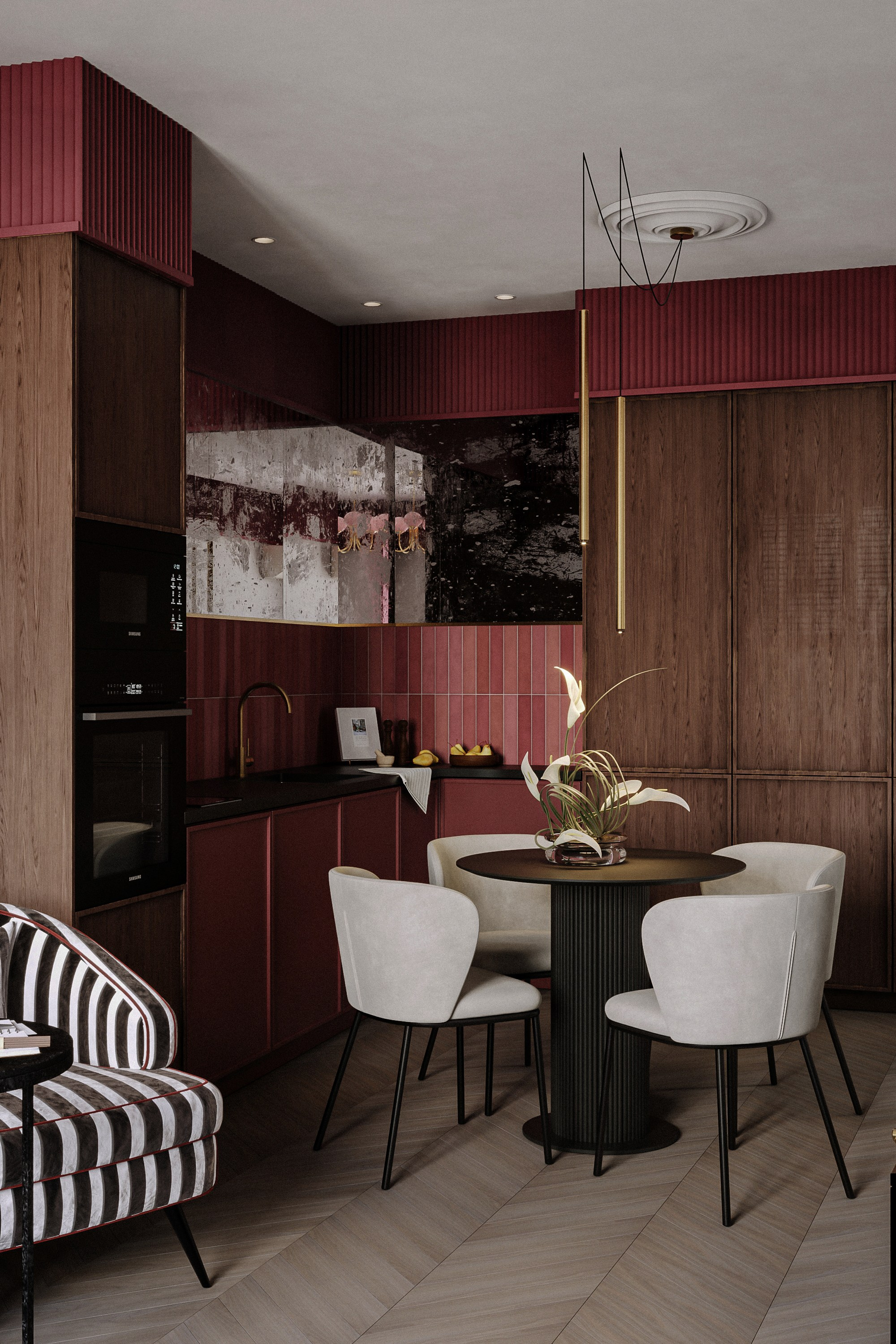 Яркая квартира. Stone Alina Интерьерная визуализация