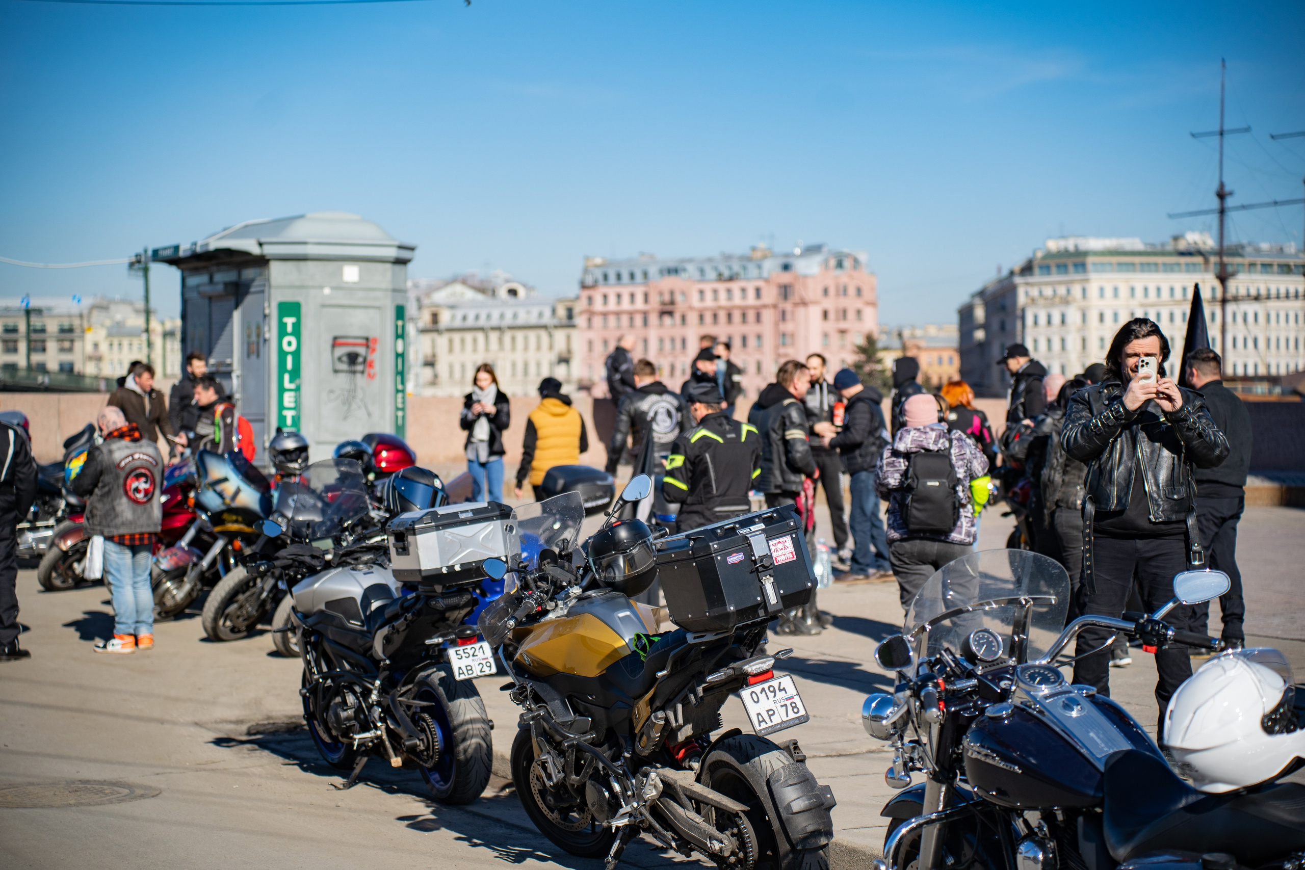 Весенний прохват мотоклуба Normans Riders MC. Концертный и репортажный фотограф в Санкт-Петербурге Слава Пахомов