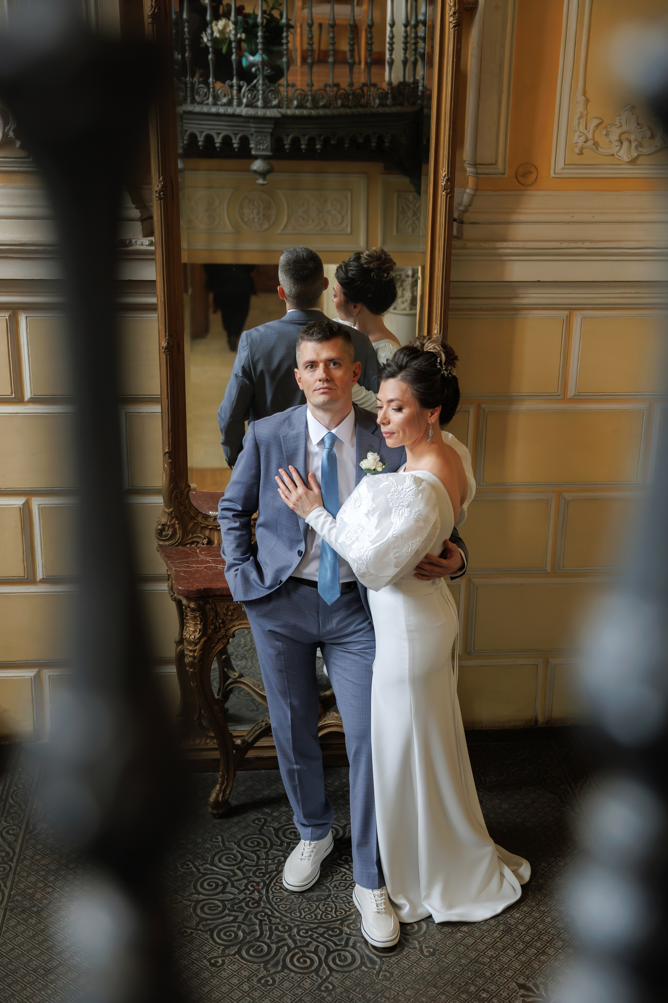 Свадебная фотосессия в библиотеке читальне им Пушкина. Свадебный фотограф Москва и МО Сергей Киржаев