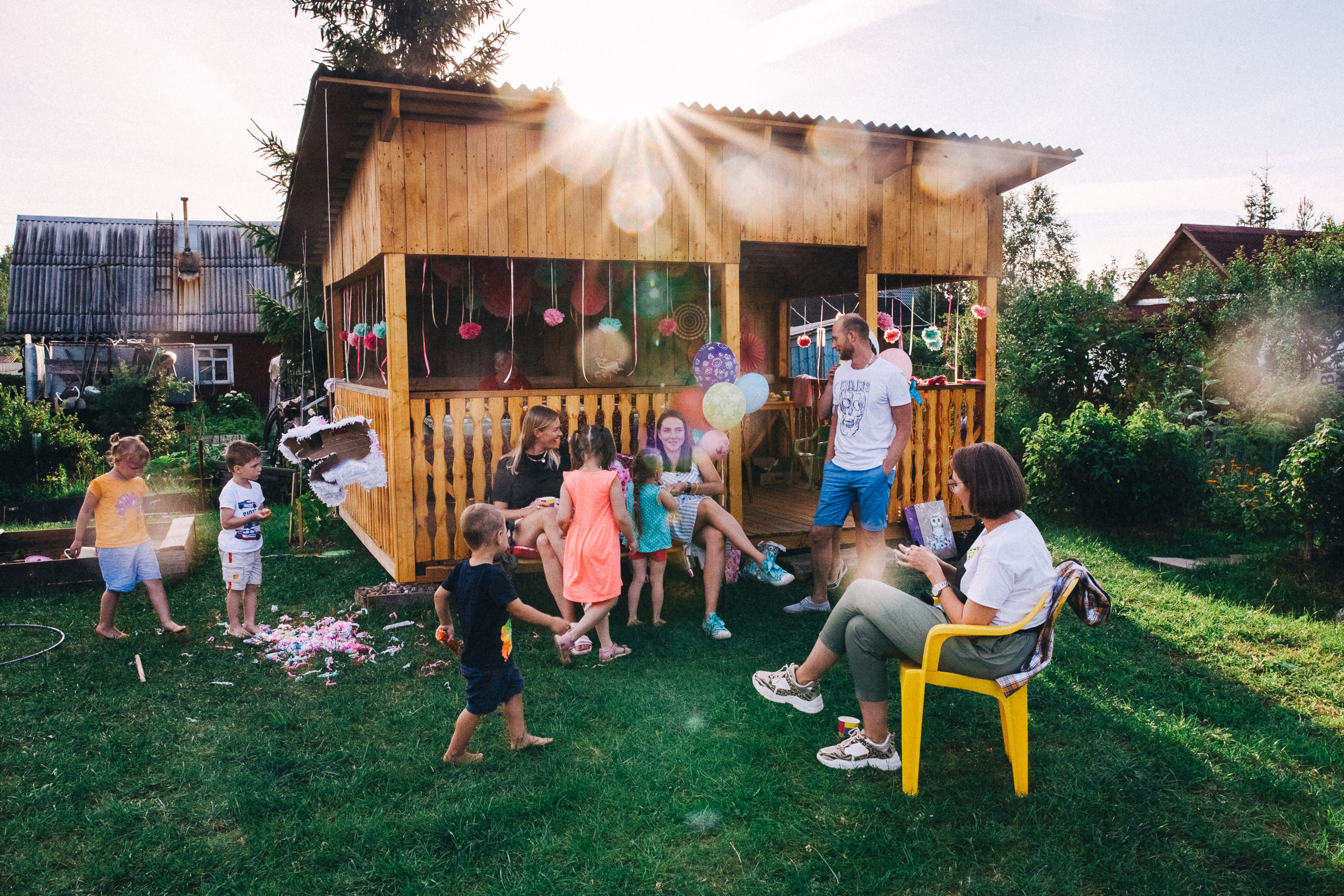 Ульяше 5 лет. Дачный деньрожденский день. Семейный фотограф, фотограф родов, репортажей фотограф в Санкт-Петербу