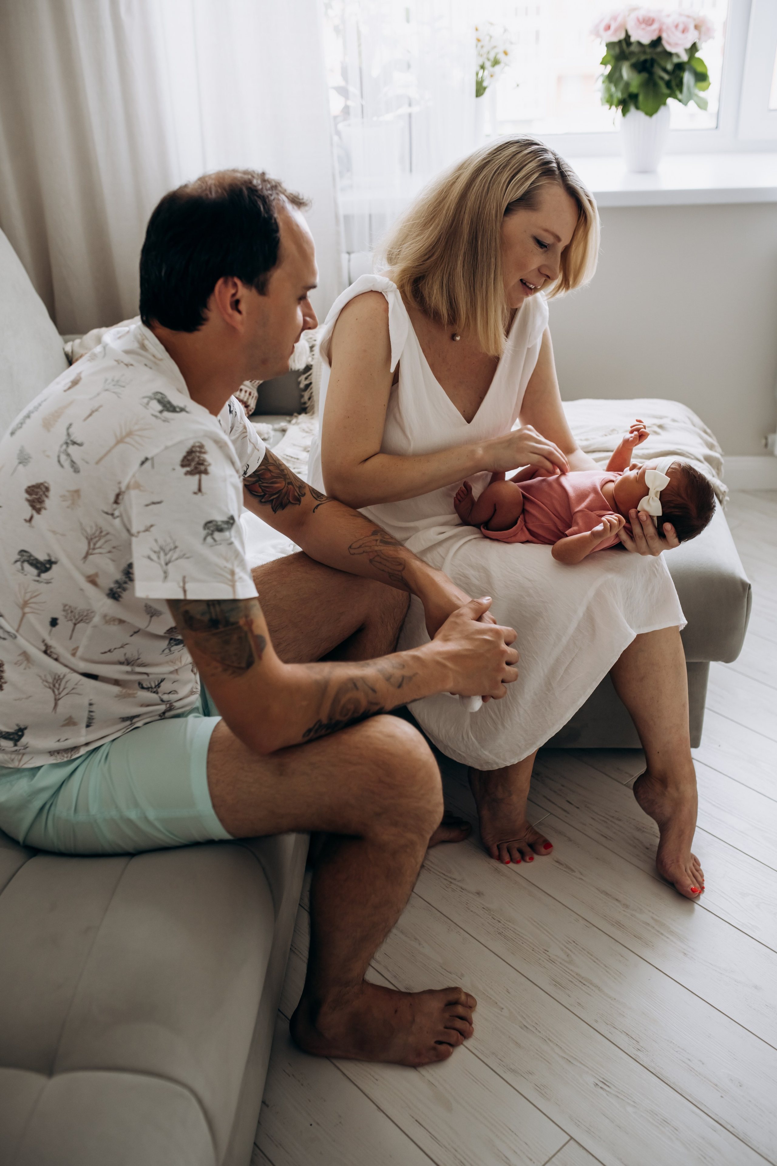 Первые дни Аси дома. Семейный фотограф в Томске Зарина Азизбаева