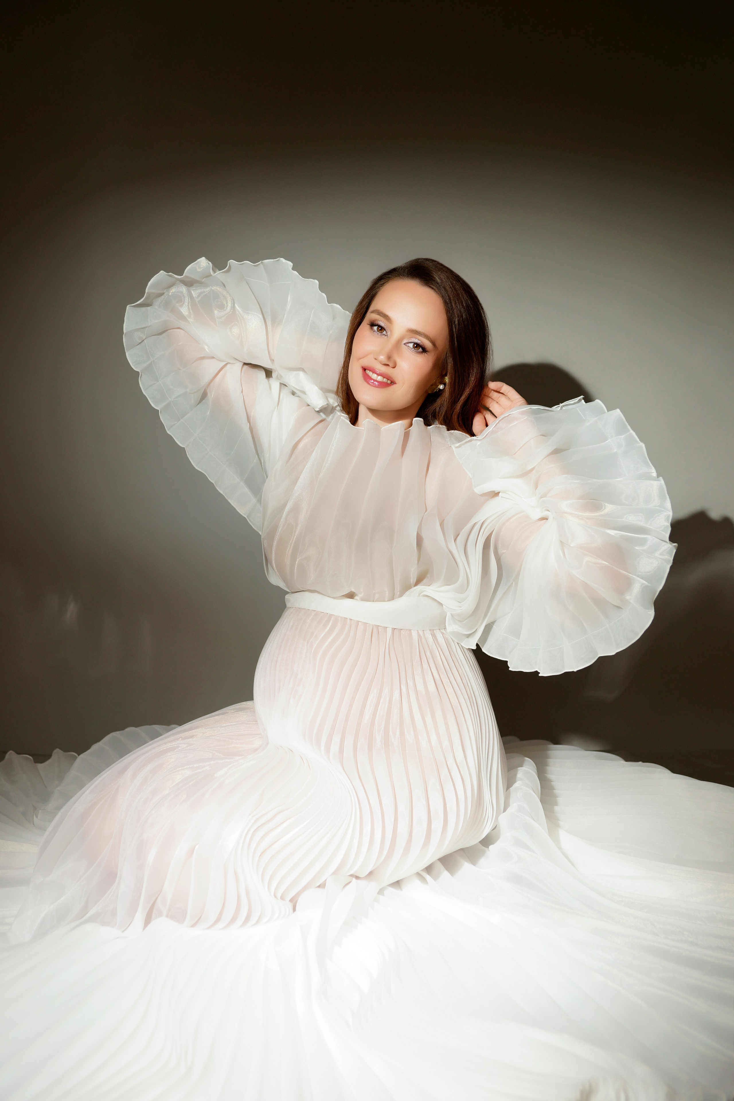 Съёмка беременности в моей фотостудии «НЕБО». Женский фотограф в Химках Алёна Ленёва