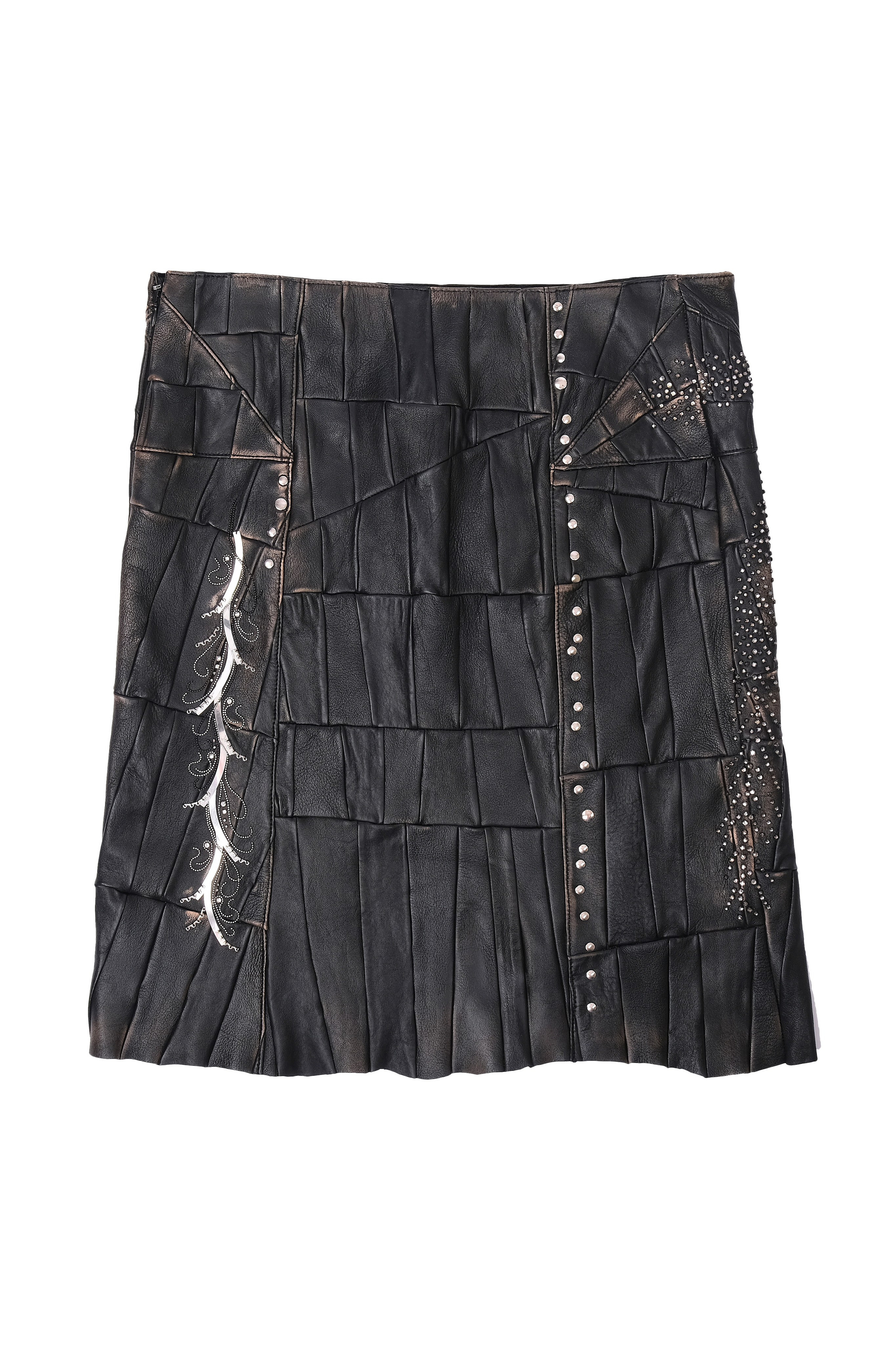 Юбка кожаная