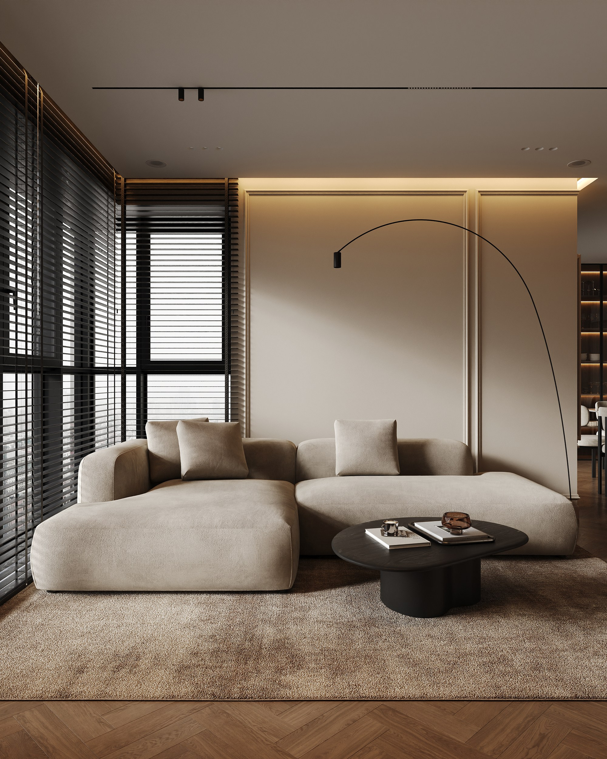 Кухня-гостиная «Одинарка». 3D визуализация интерьера Надежда Соколова