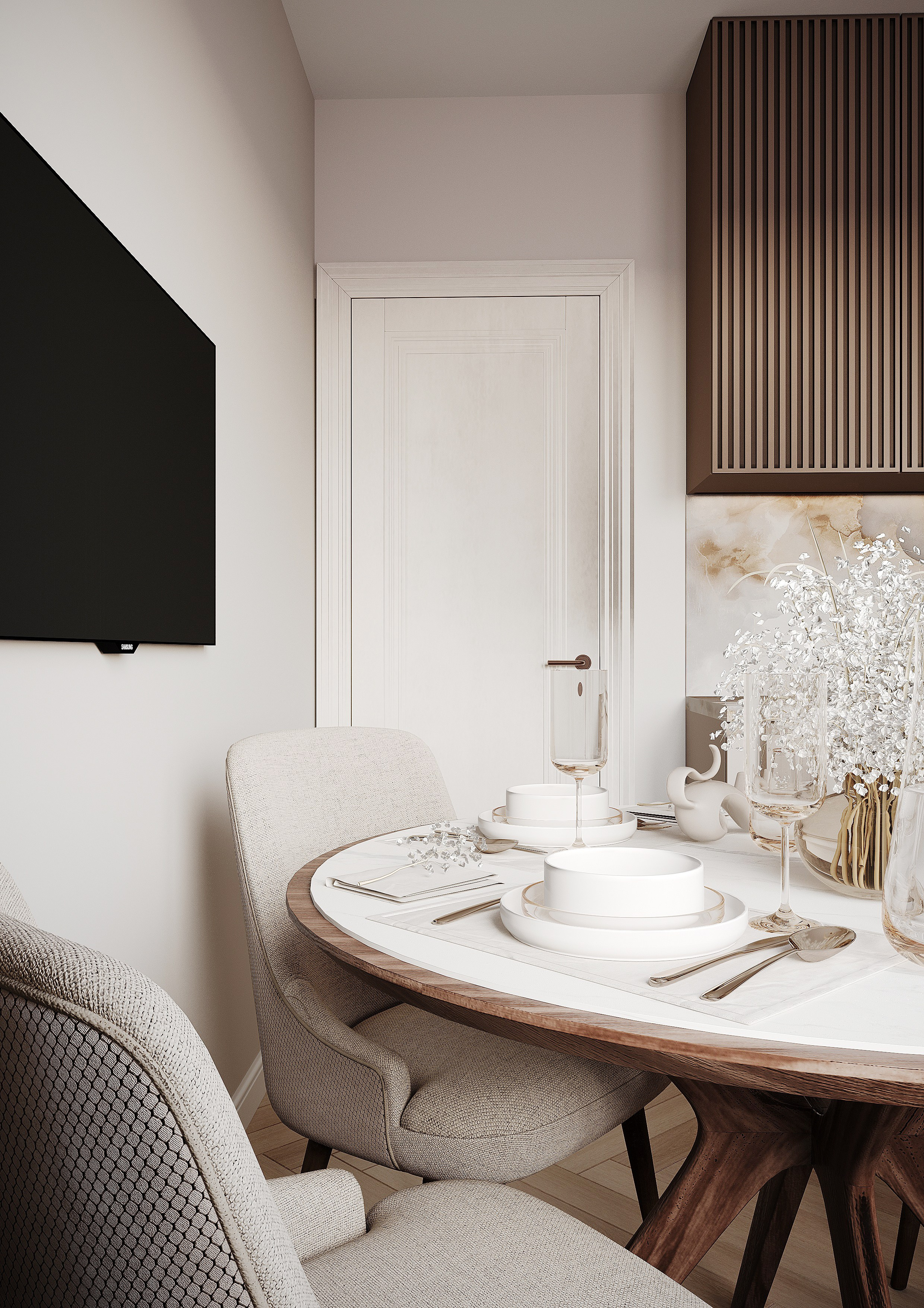 Просторная нежная квартира для милых девушек. Батракова Наталья дизайнер интерьеров Санкт-Петербург Москва Архангель