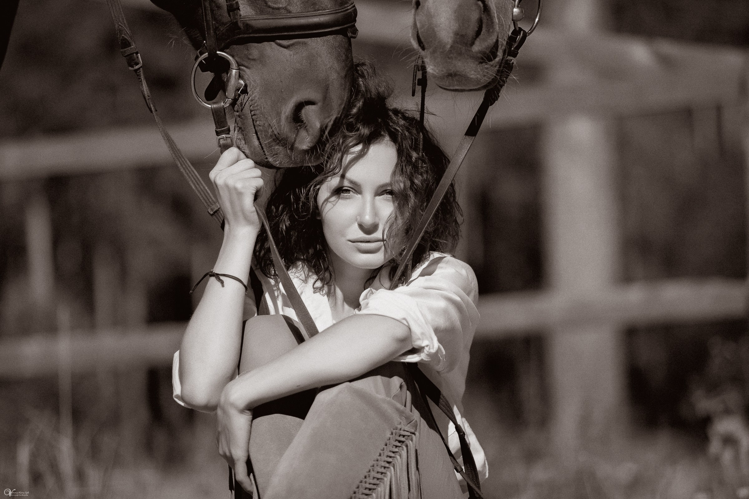 Фотосессия с лошадьми в катри-стиле. Фотограф женский и мужской портрет Санкт-Петербург