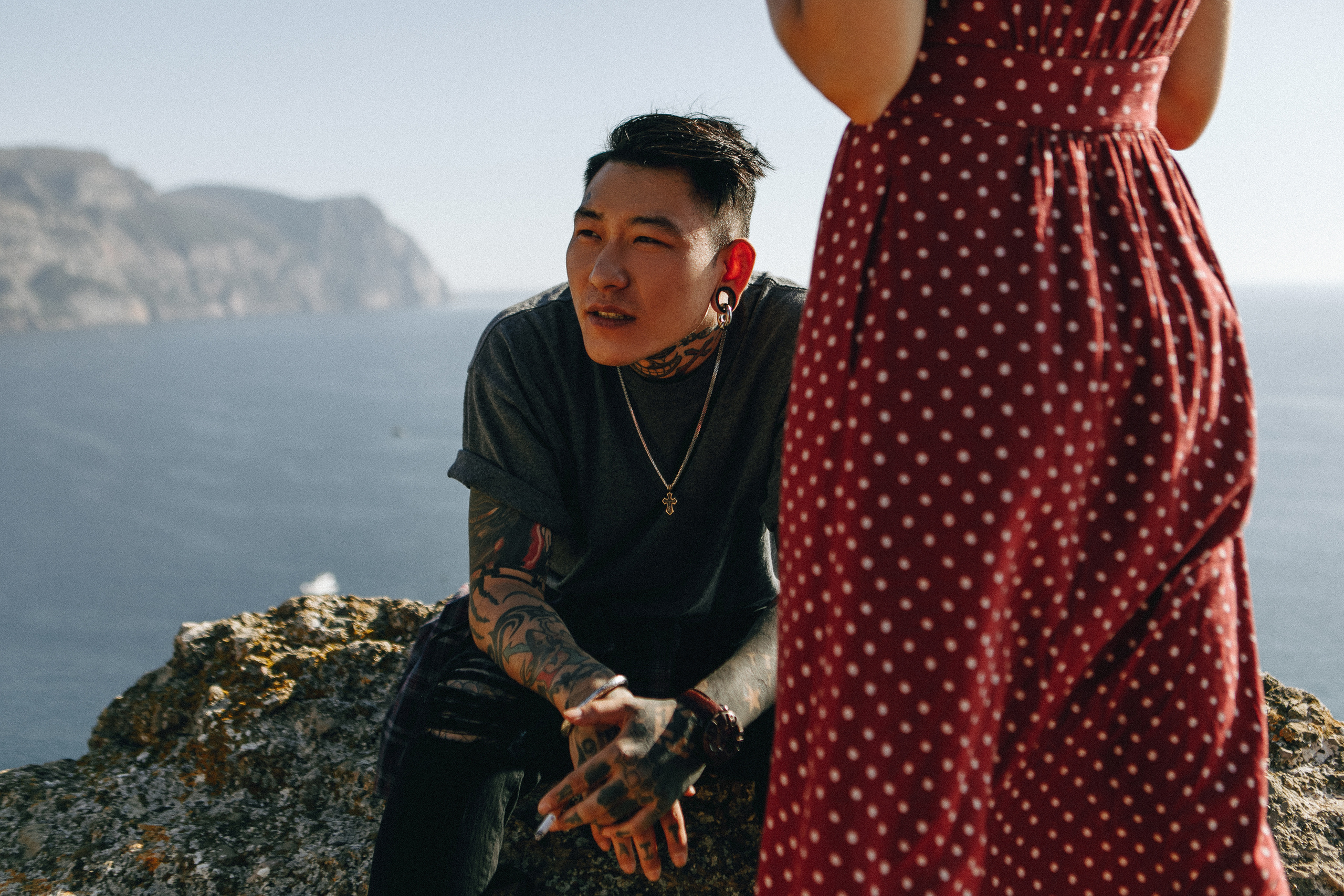 Интернациональная пара на съемке в Крыму. Крым фото, отдых Крым, Севастополь фото, Свадьба фото, Олег Горбатко