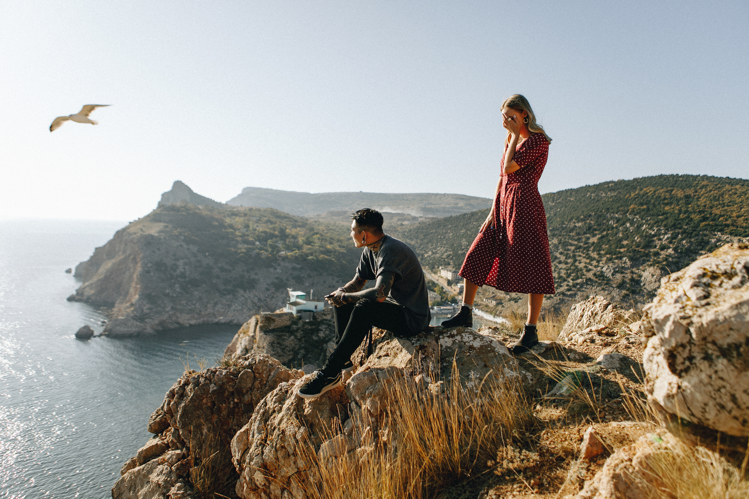 Интернациональная пара на съемке в Крыму. Крым фото, отдых Крым, Севастополь фото, Свадьба фото, Олег Горбатко