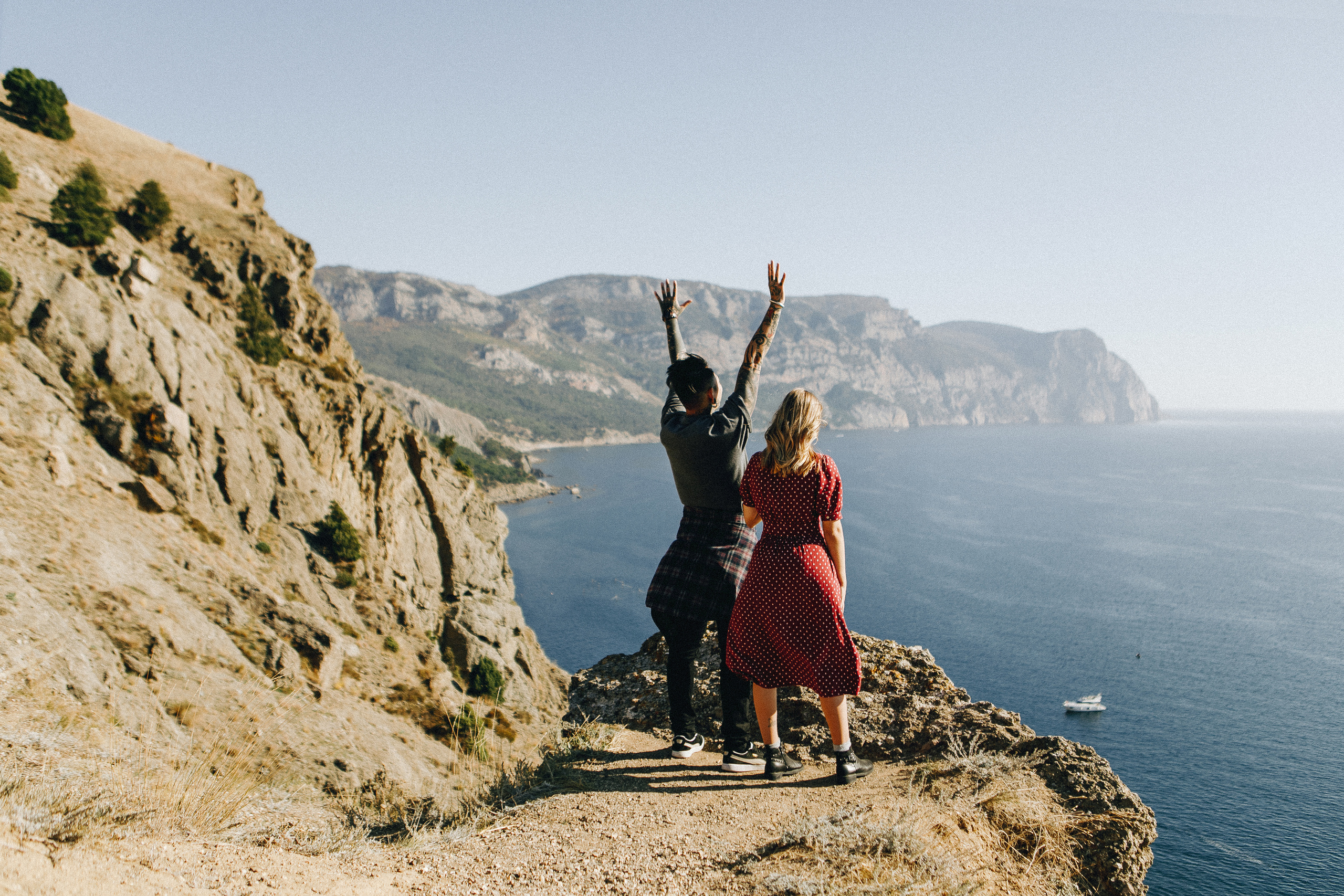 Интернациональная пара на съемке в Крыму. Крым фото, отдых Крым, Севастополь фото, Свадьба фото, Олег Горбатко