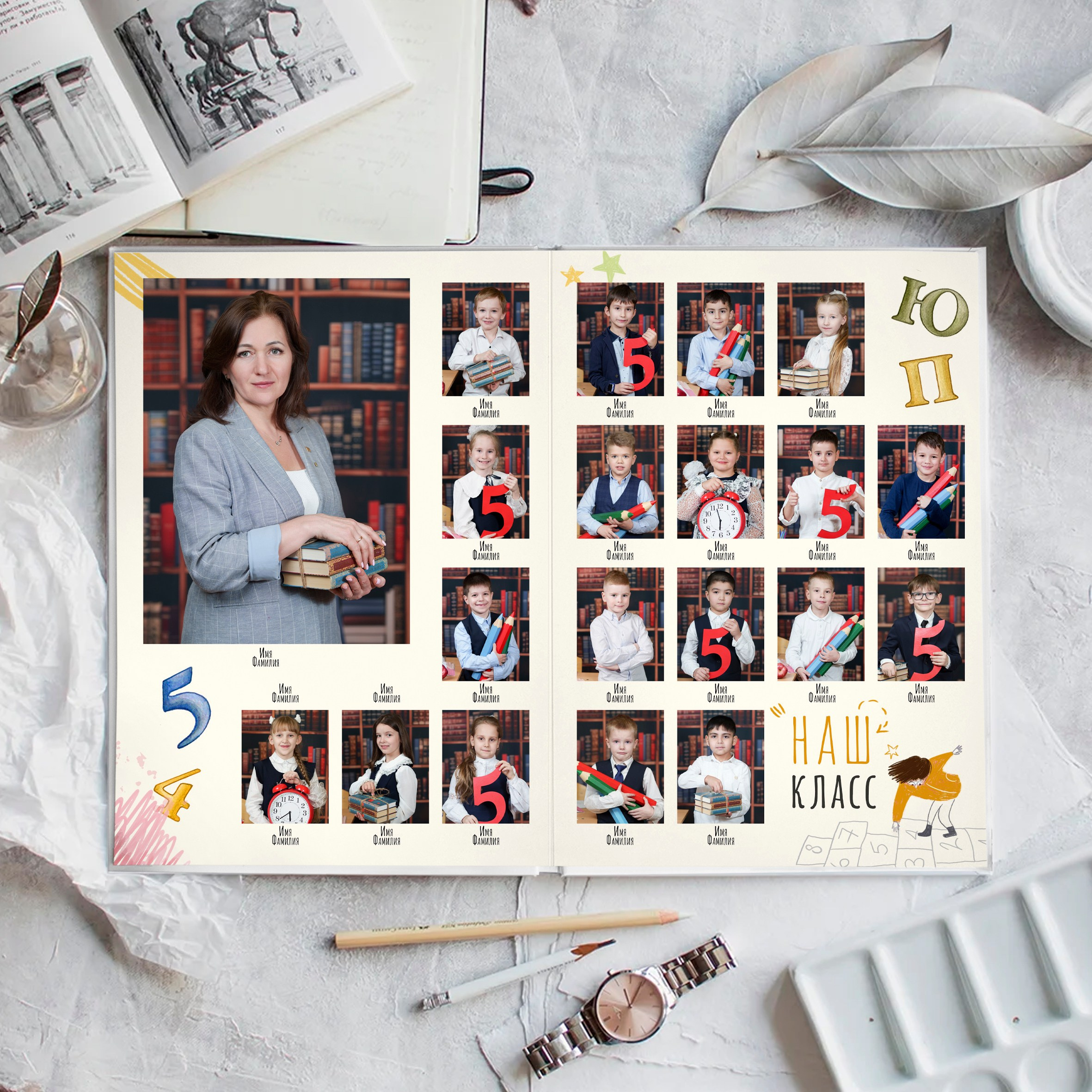 Пример альбом Индивидуальный. Школьный фотограф и фотограф в детском саду