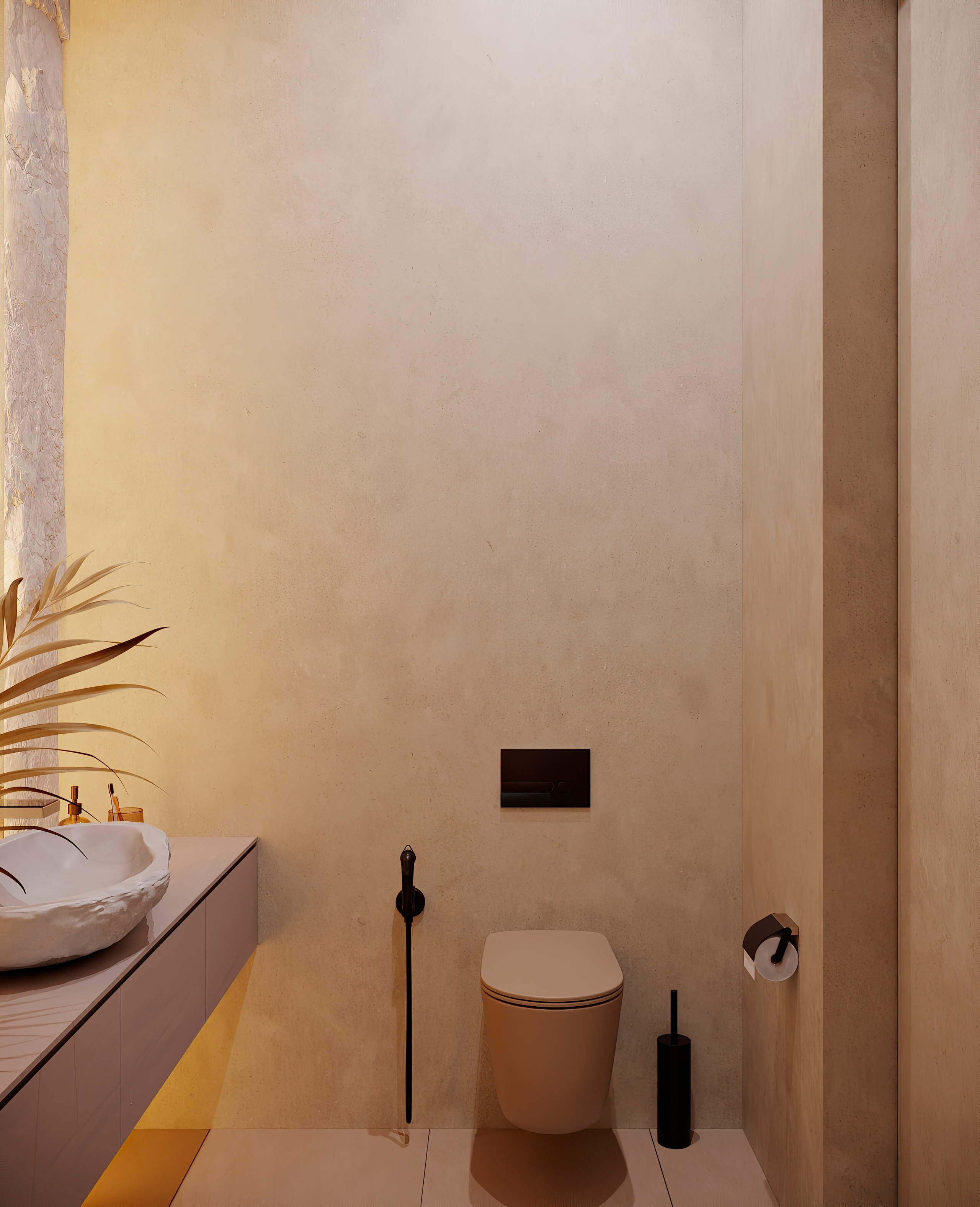 Виз гостевого санузла по дизайну Мартыновой Н. И Бородиной Е. Визуализатор Векшина Елена