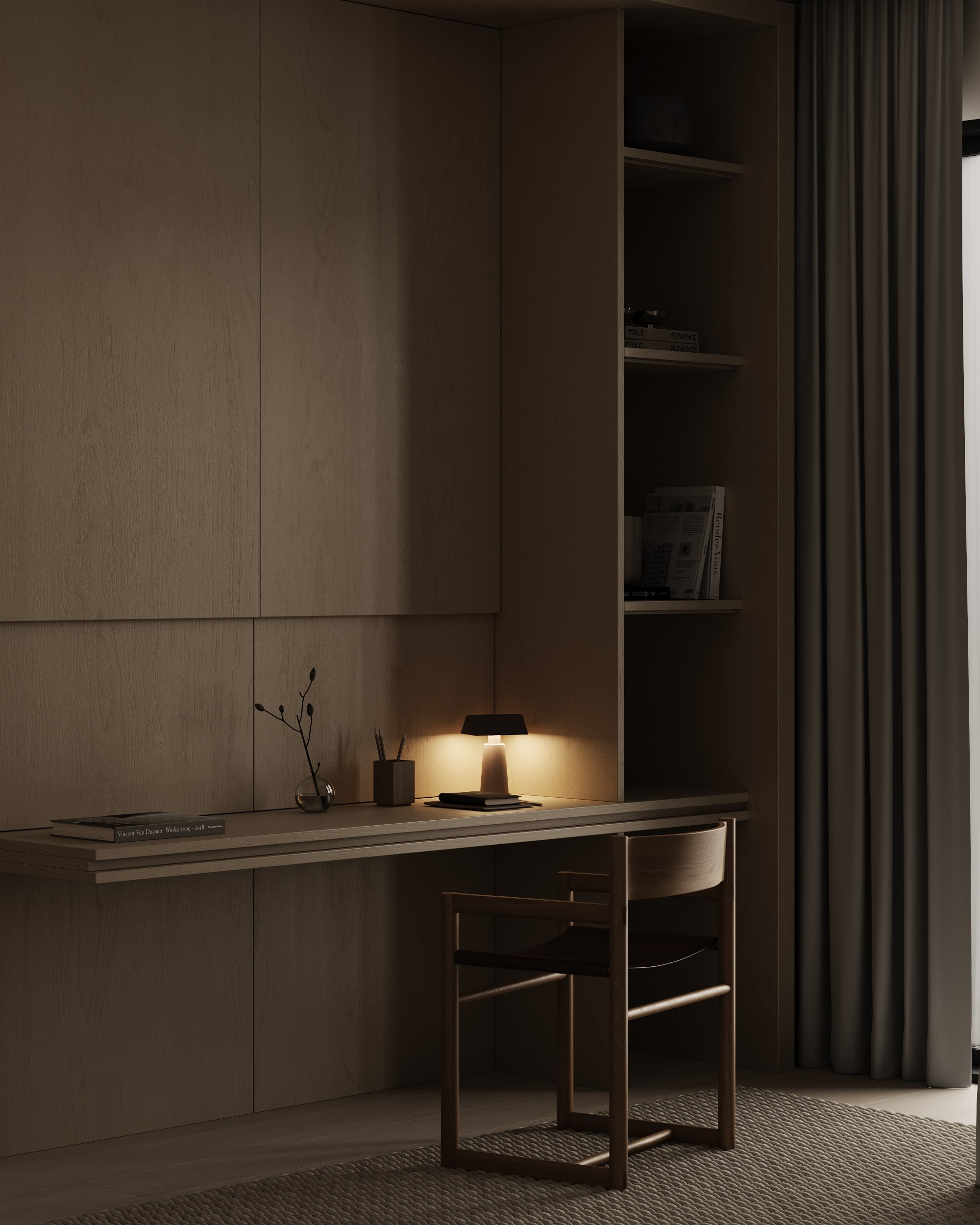 Minimalist children's bedroom. Denis Konarev | Architectural Visualization Studio