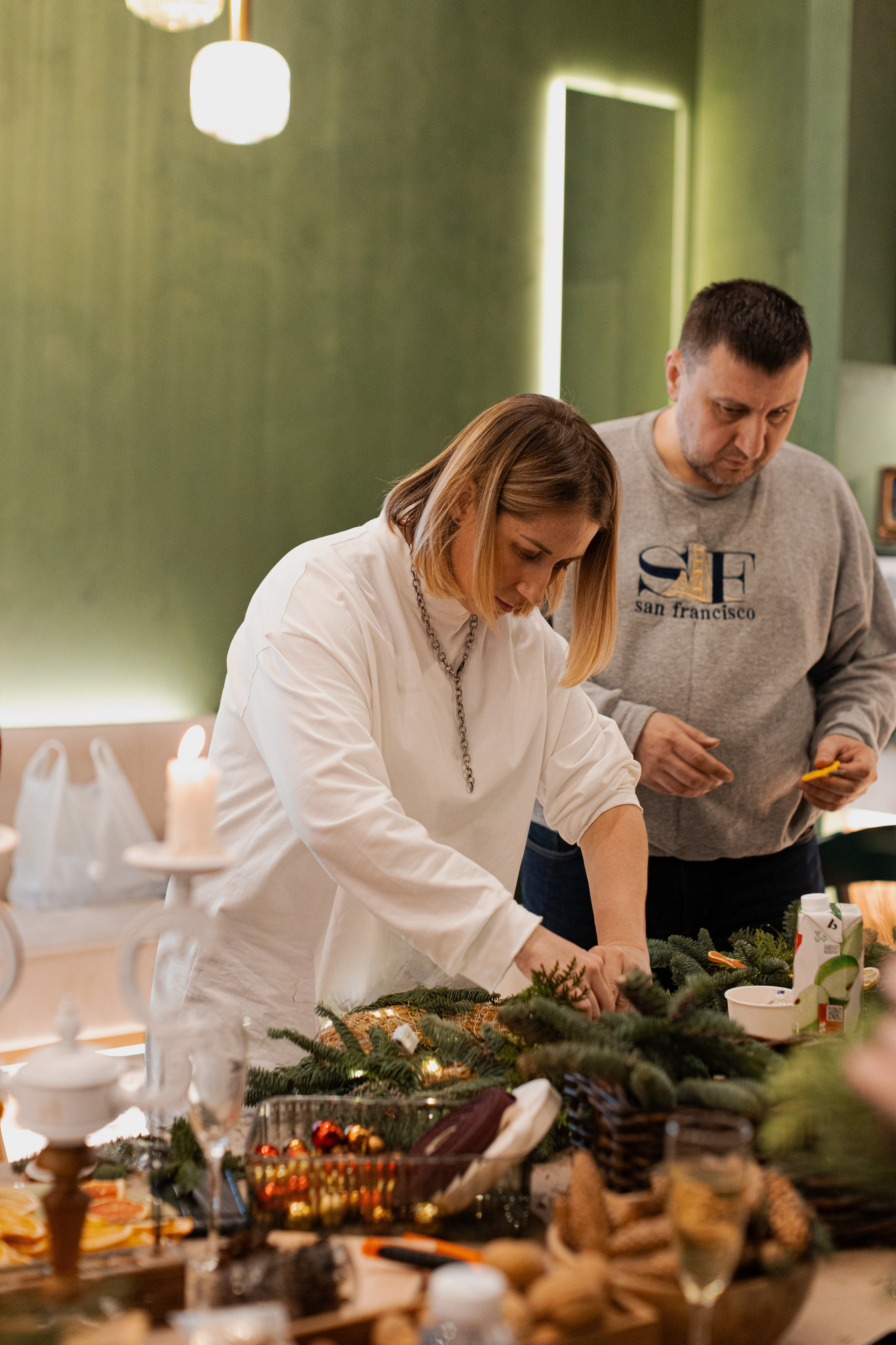 Мк свечи и венок (новогодний корпоратив). Анастасия Ракчеева Художник