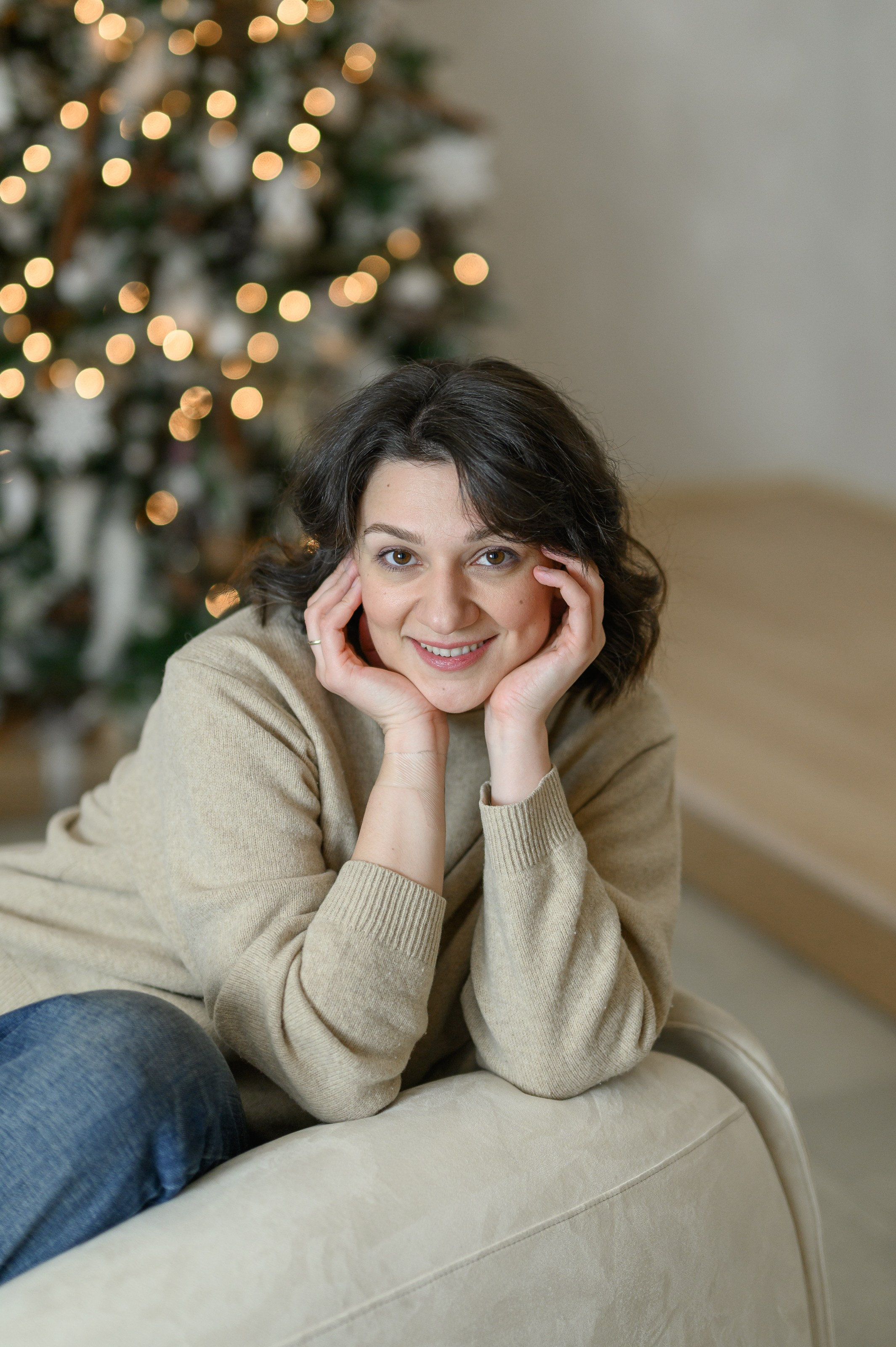 Новогодняя фотосессия с подругами в фотостудии Мимика, зал Фуджи. Semerlina.ru