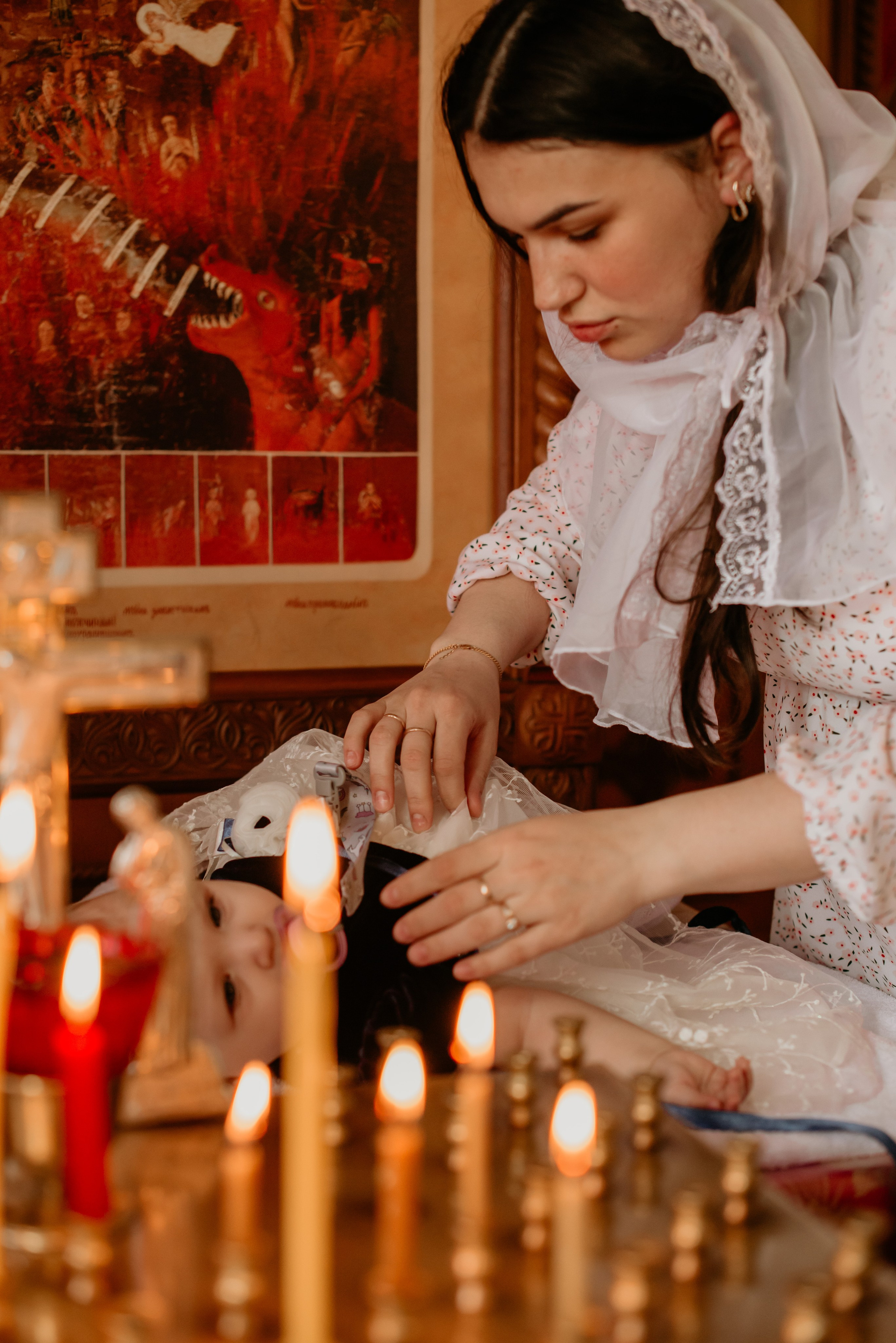 Таинство крещения Софии. Свадебный, семейный и портретный фотограф в Суворове Анастасия Седыкин