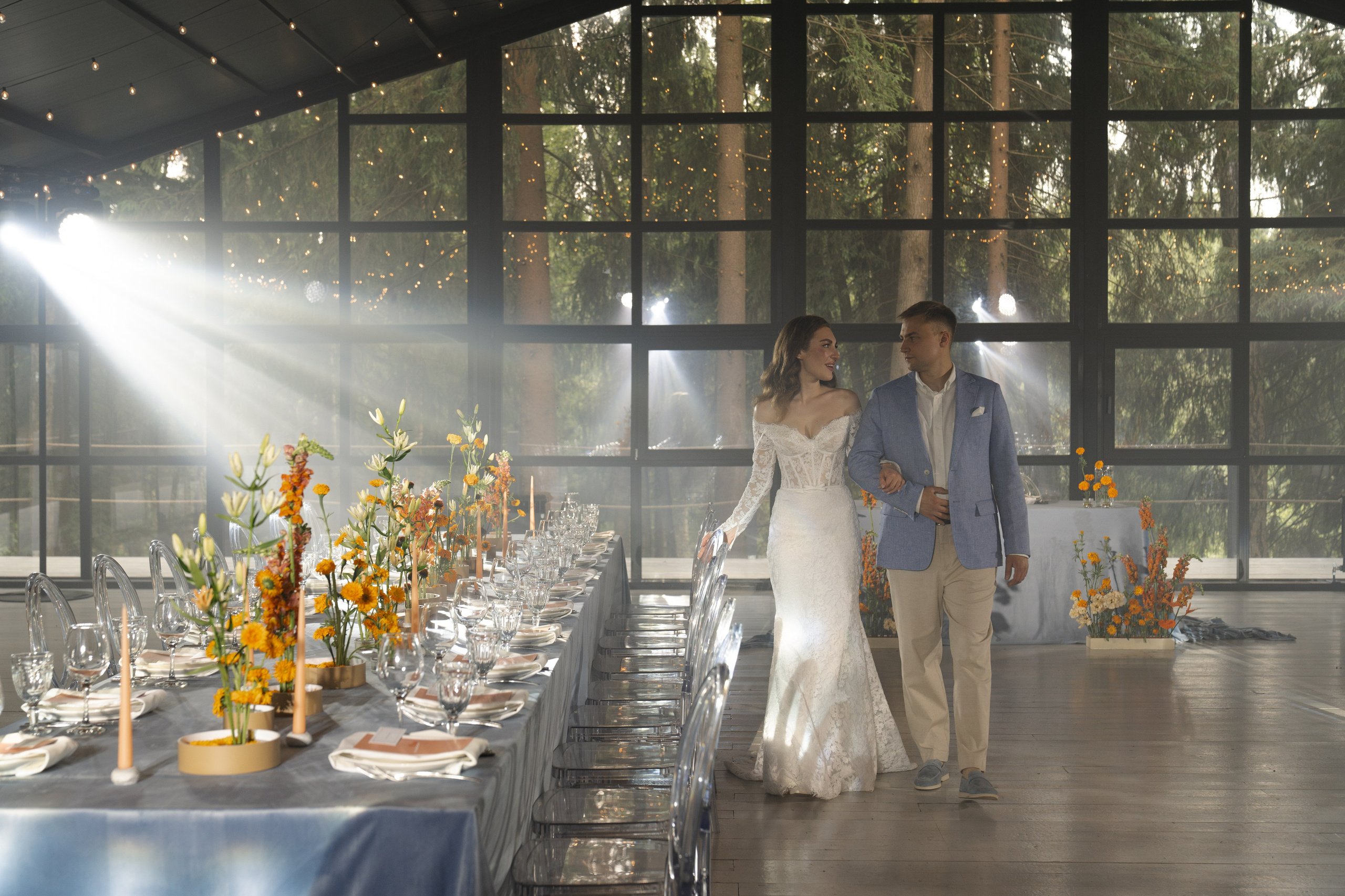 Оранжево-голубое слияние. VENSKAYA WEDDING & EVENT PLANNER