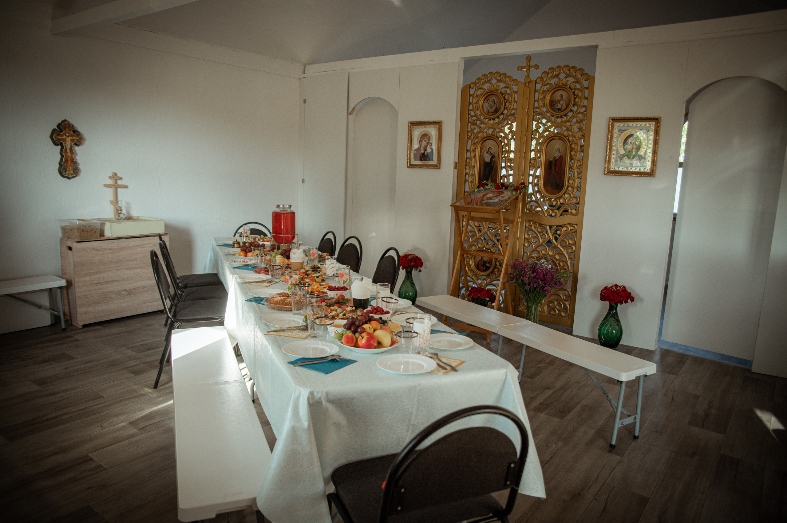 Освещение купола в храме Казанской иконы Божьей Матери х. Закутский. Церковный, семейный и репортажный фотограф Волгоград, Волжский