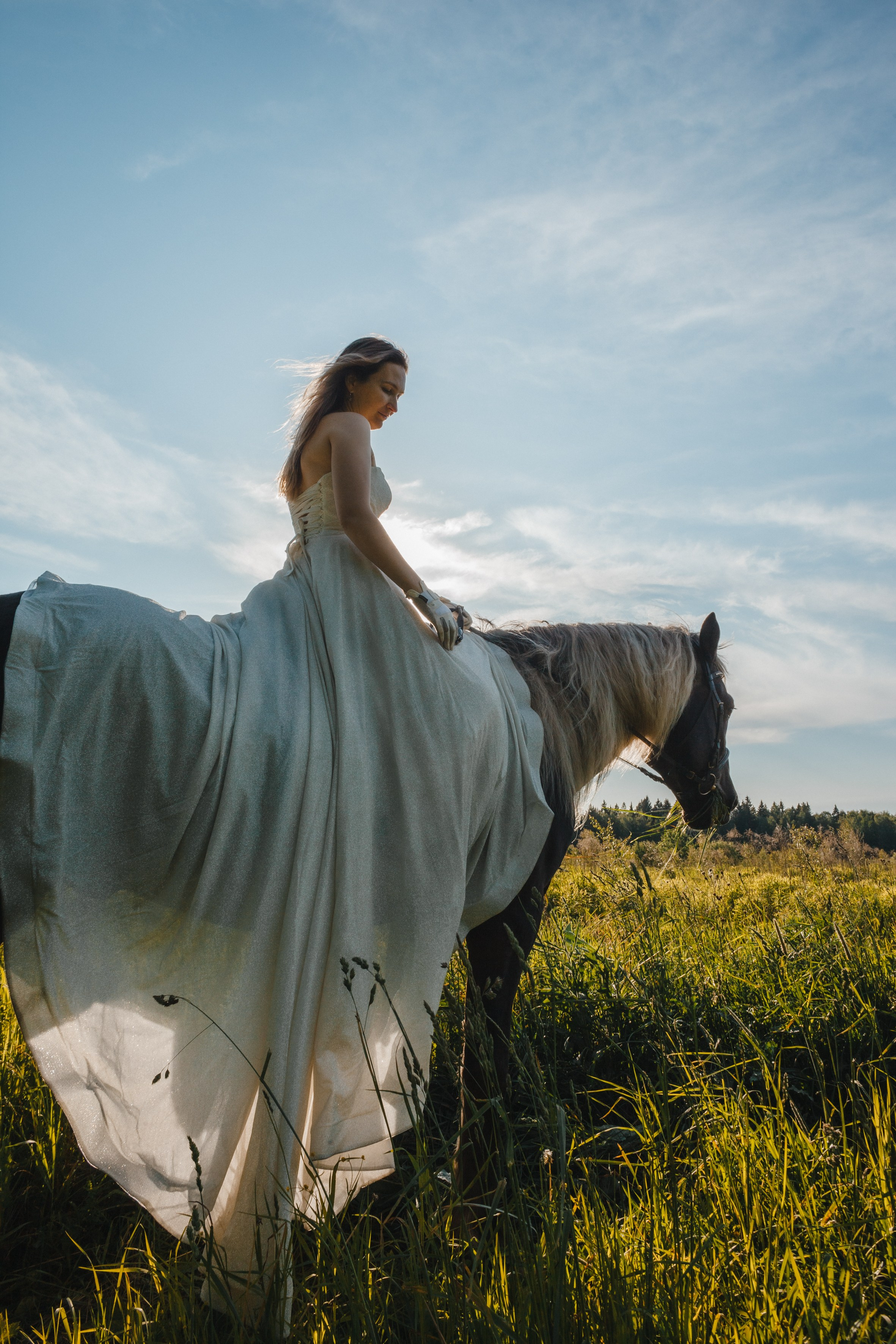 Невеста на закате (портрет). Портретный и репортажный фотограф в Москве, Ольга Ларема