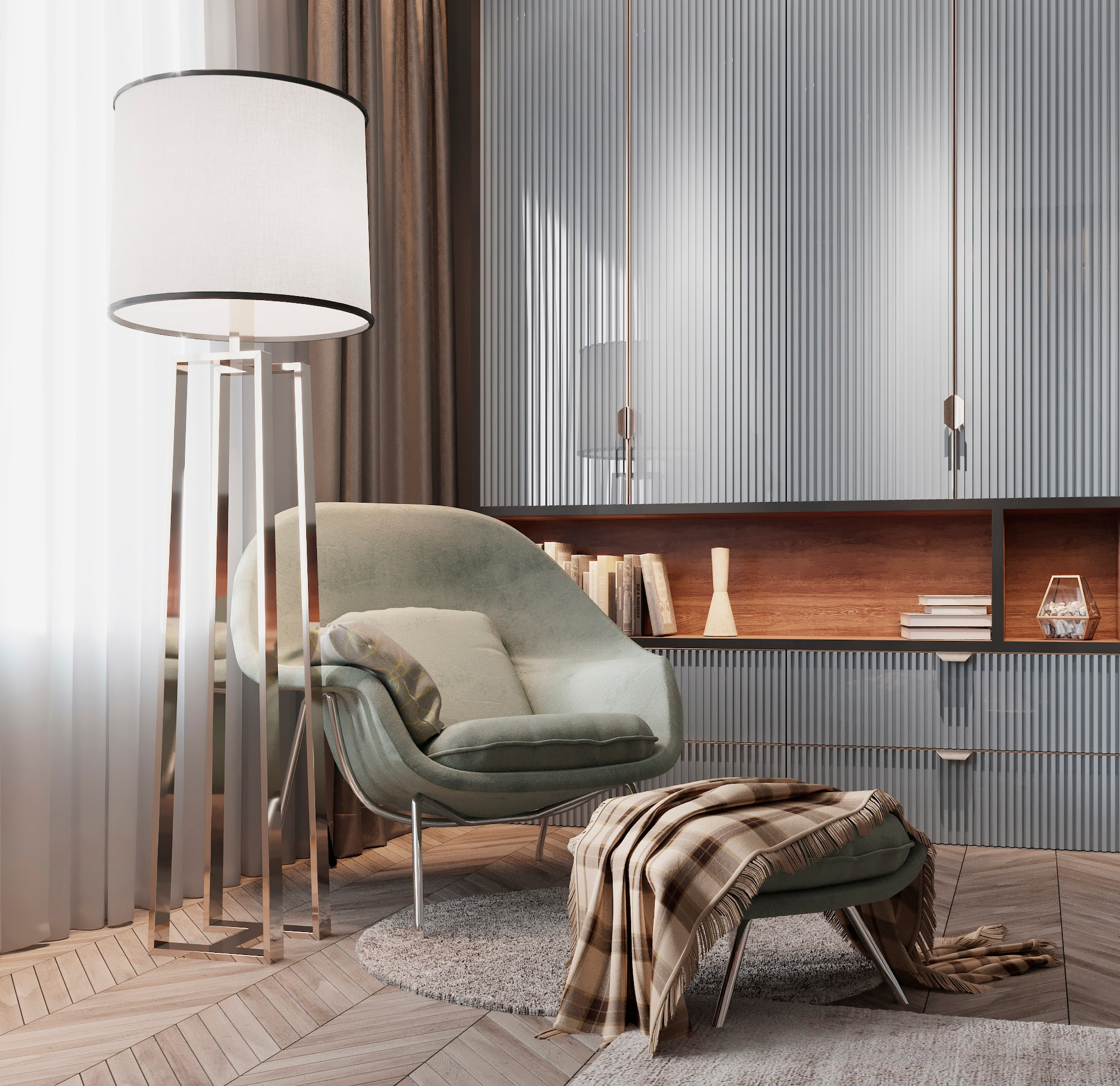 Coastal Cottage — Interior in Modern Classic Style. 3D INTERIOR AND ARCHITECTURE VISUALIZATION