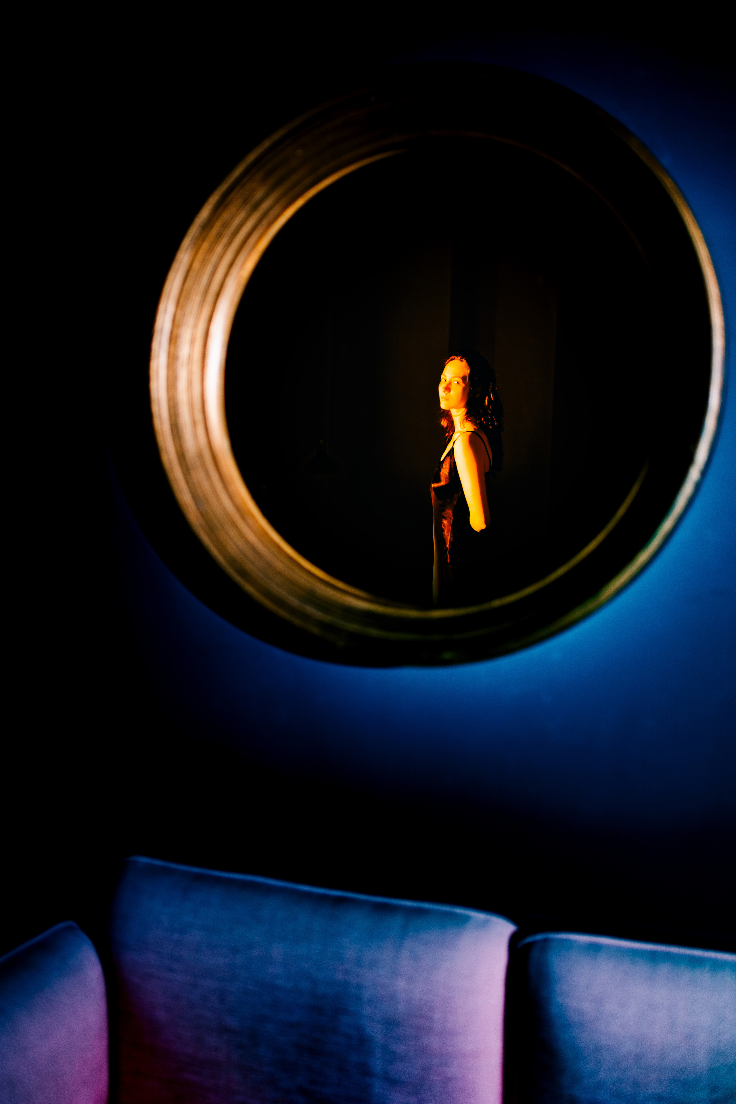 Дарья Балабанова фотосессия фотосъёмка с цветным светом 