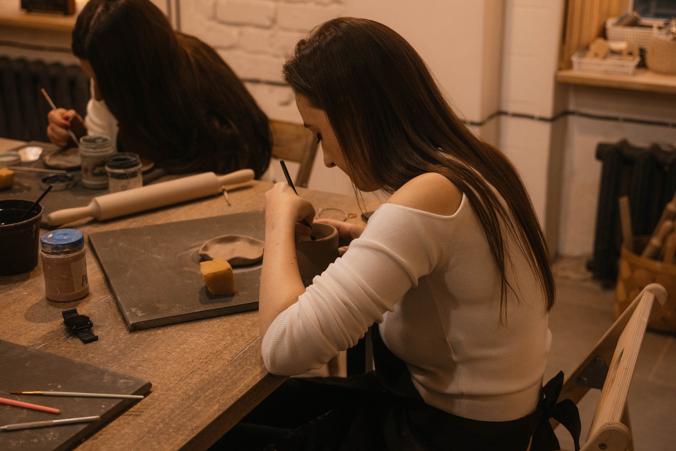 День рождения в гончарной мастерской. Свадебный, семейный фотограф в Рязани Лена Брант