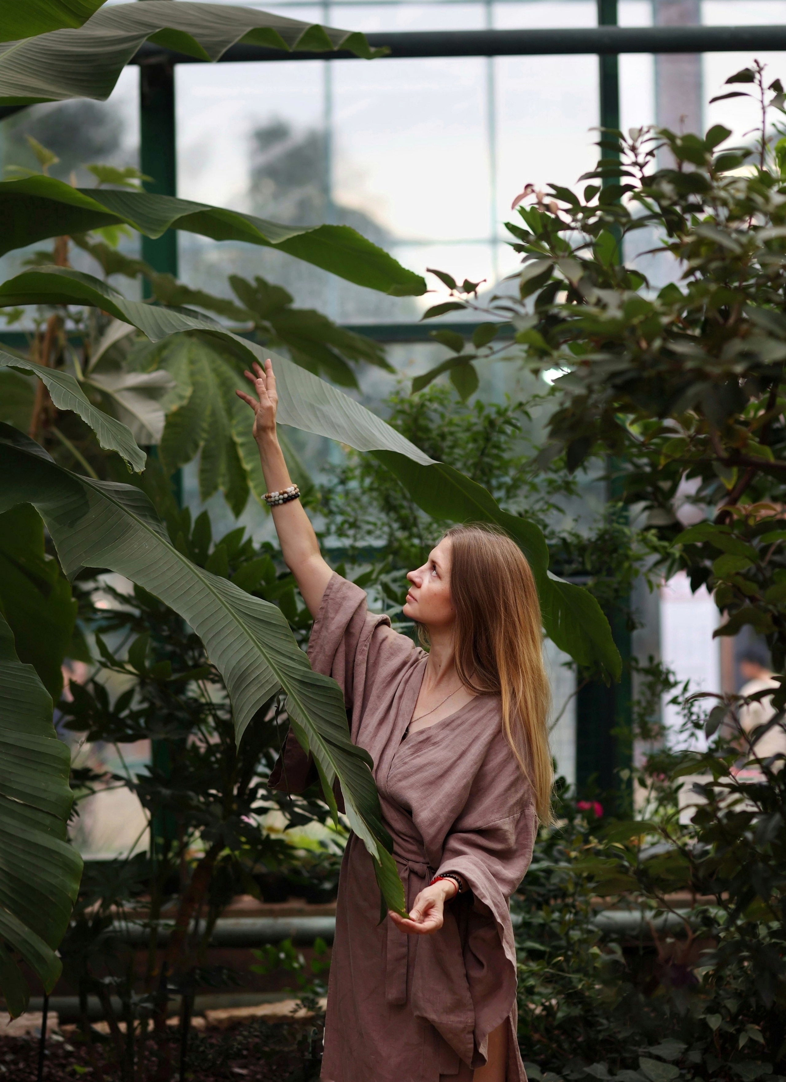 Йога. Гортензии. Тропики в Аптекарском огороде. Портретный фотограф Москва