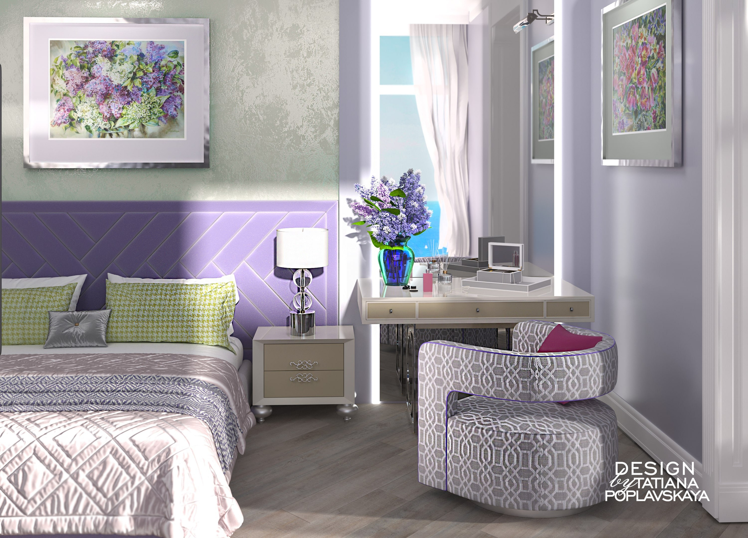 Классический современный нежный иньерьер квартиры 152 кв. м. ЖК Красная Площадь. Интерьерный дизайнер в Сочи Поплавская Татьяна. Проектирование интерьеров и организация процесса ремонта