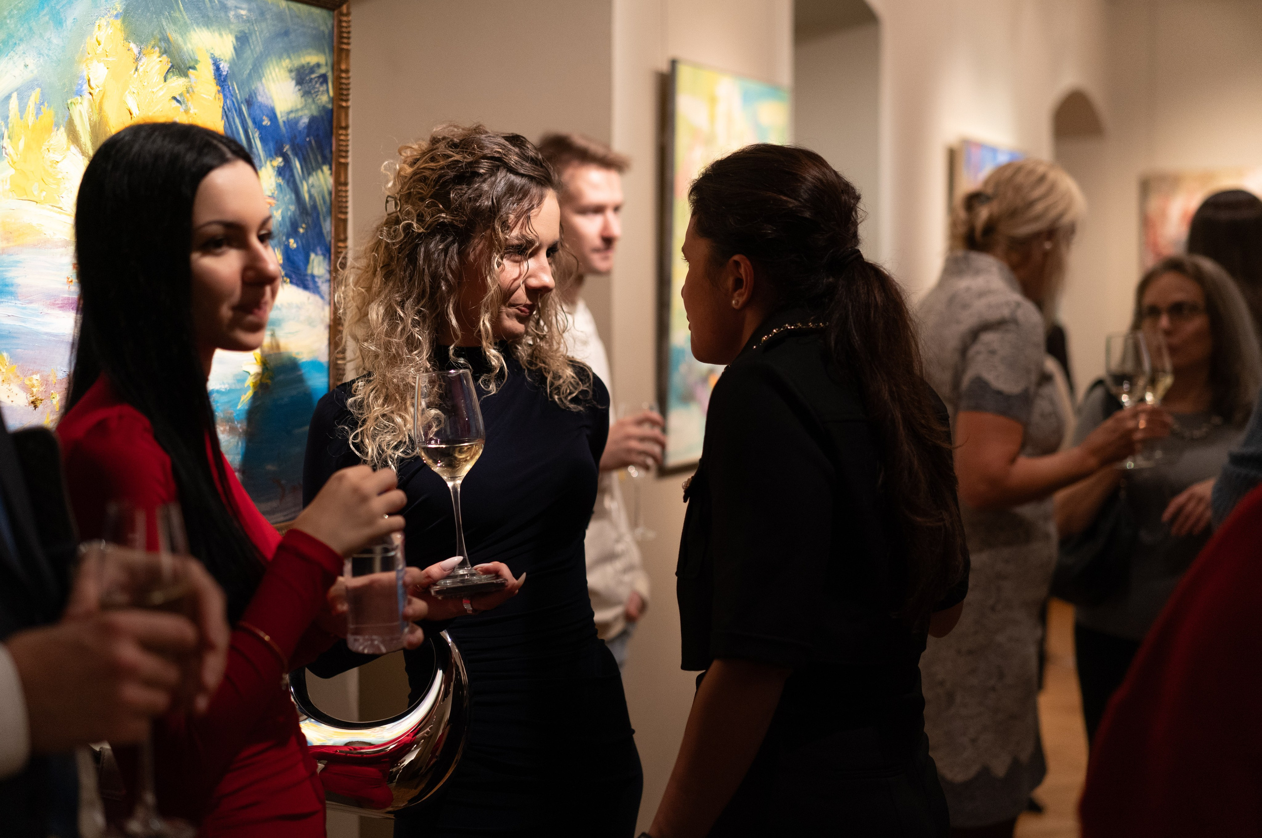 Съёмка открытия вытсавки художника Ильи Даньшина. Лиза Фирстова — самый добрый фотограф