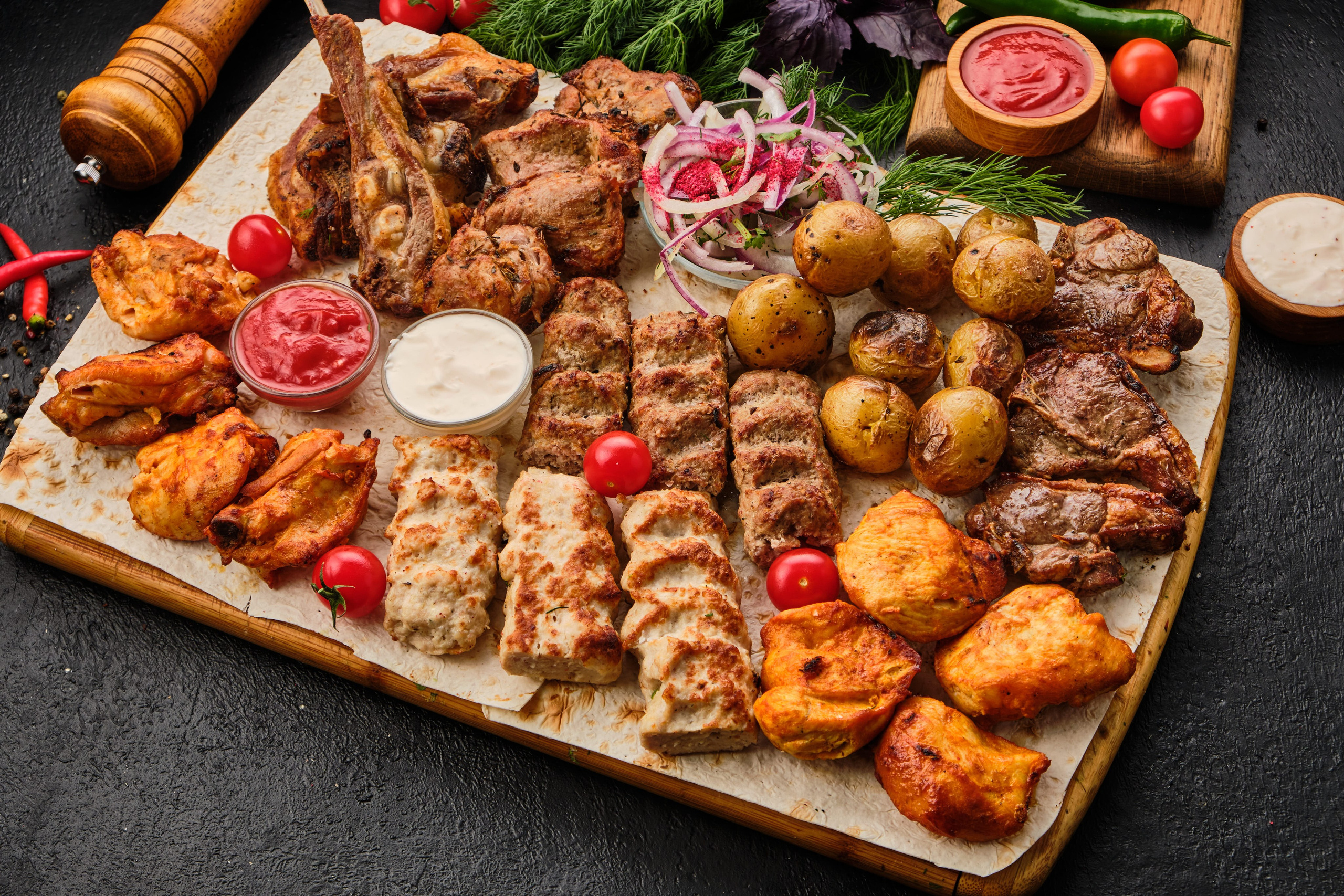 Food Photography of Shashlik for Delivery | Food Photographer Tbilisi. Commercial Photographer Tbilisi | Food & Product Photography | Vitaly Gorbachev
